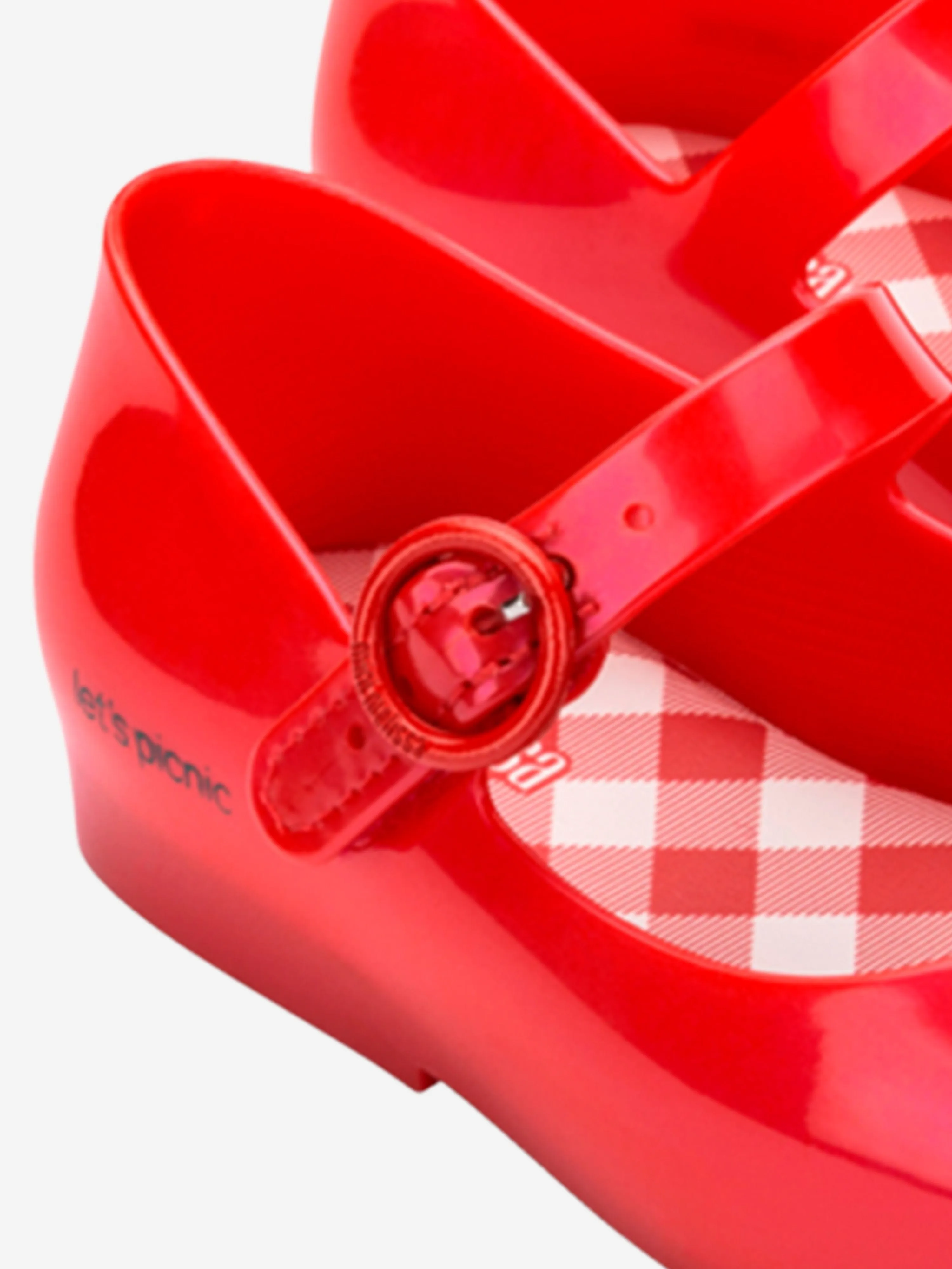 Girls Sweet Love Picnic Ballerinas in Red