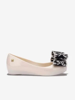 Girls Ultragirl Classic Bow Ballerinas in Ivory