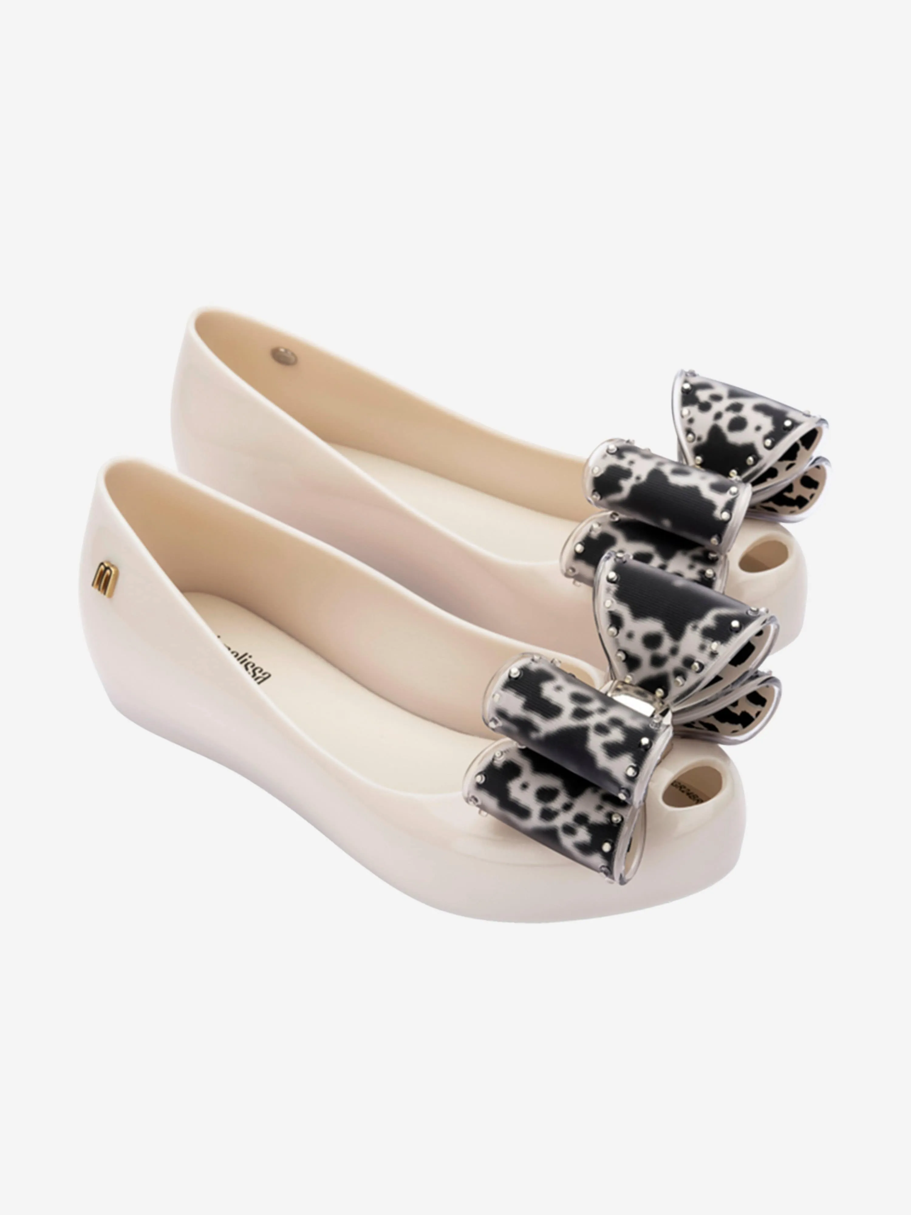 Girls Ultragirl Classic Bow Ballerinas in Ivory