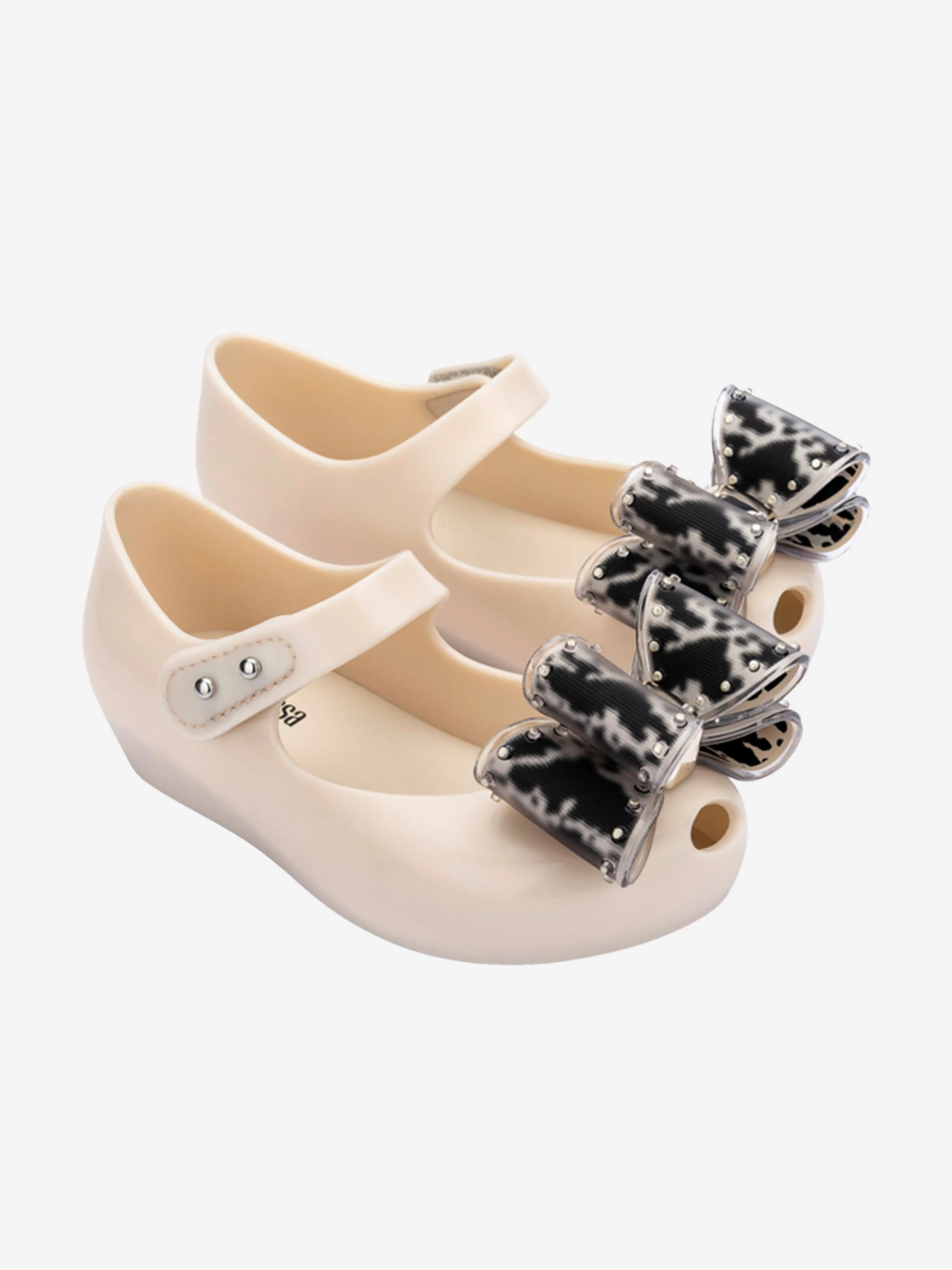 Girls Ultragirl Classic Bow Ballerinas in Ivory