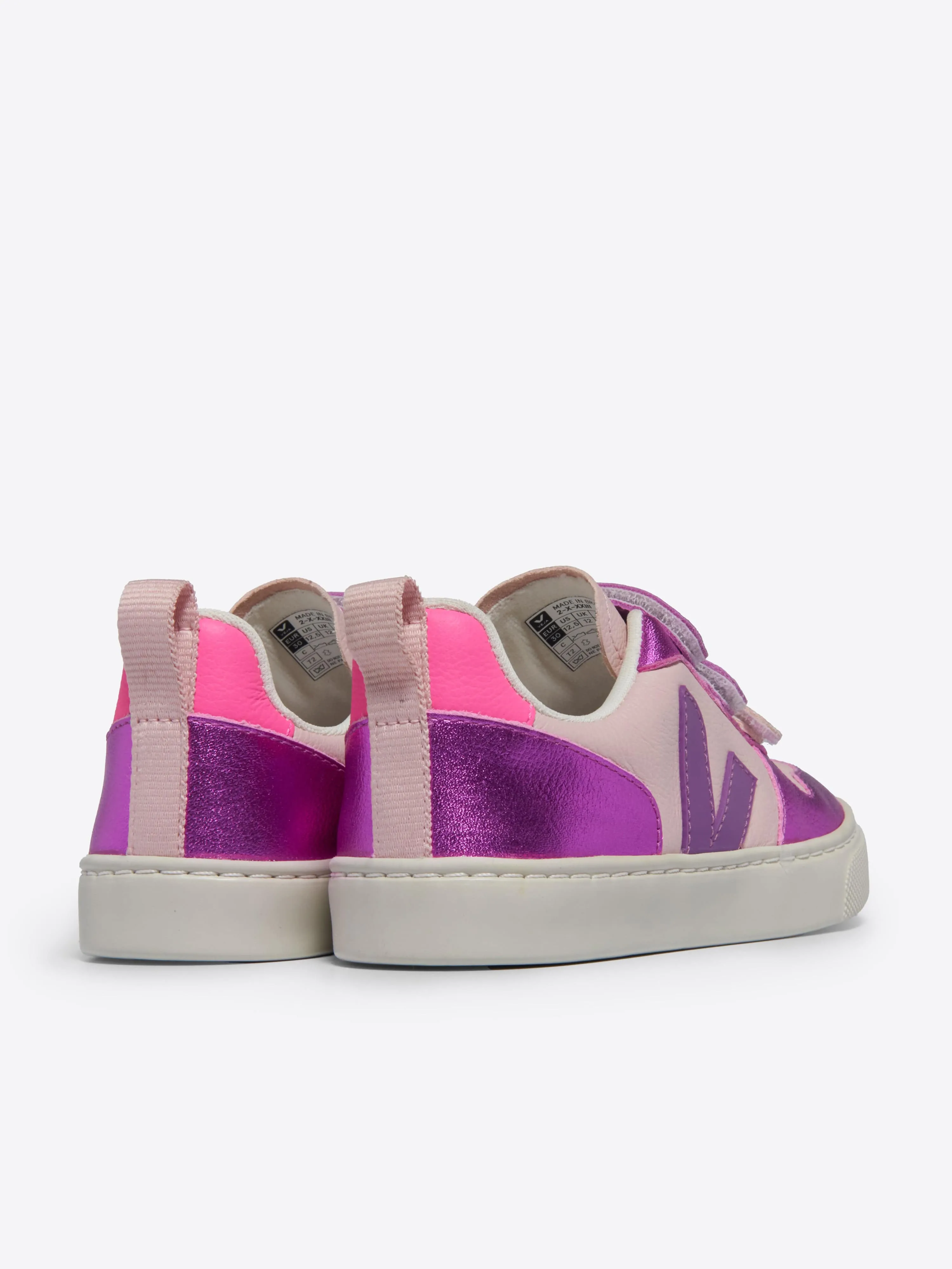 Girls V-10 Leather Traners in Purple