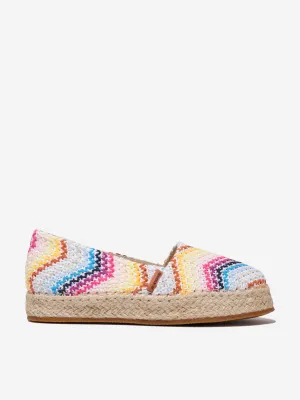 Girls Zig Zag Espadrilles in Multicolour
