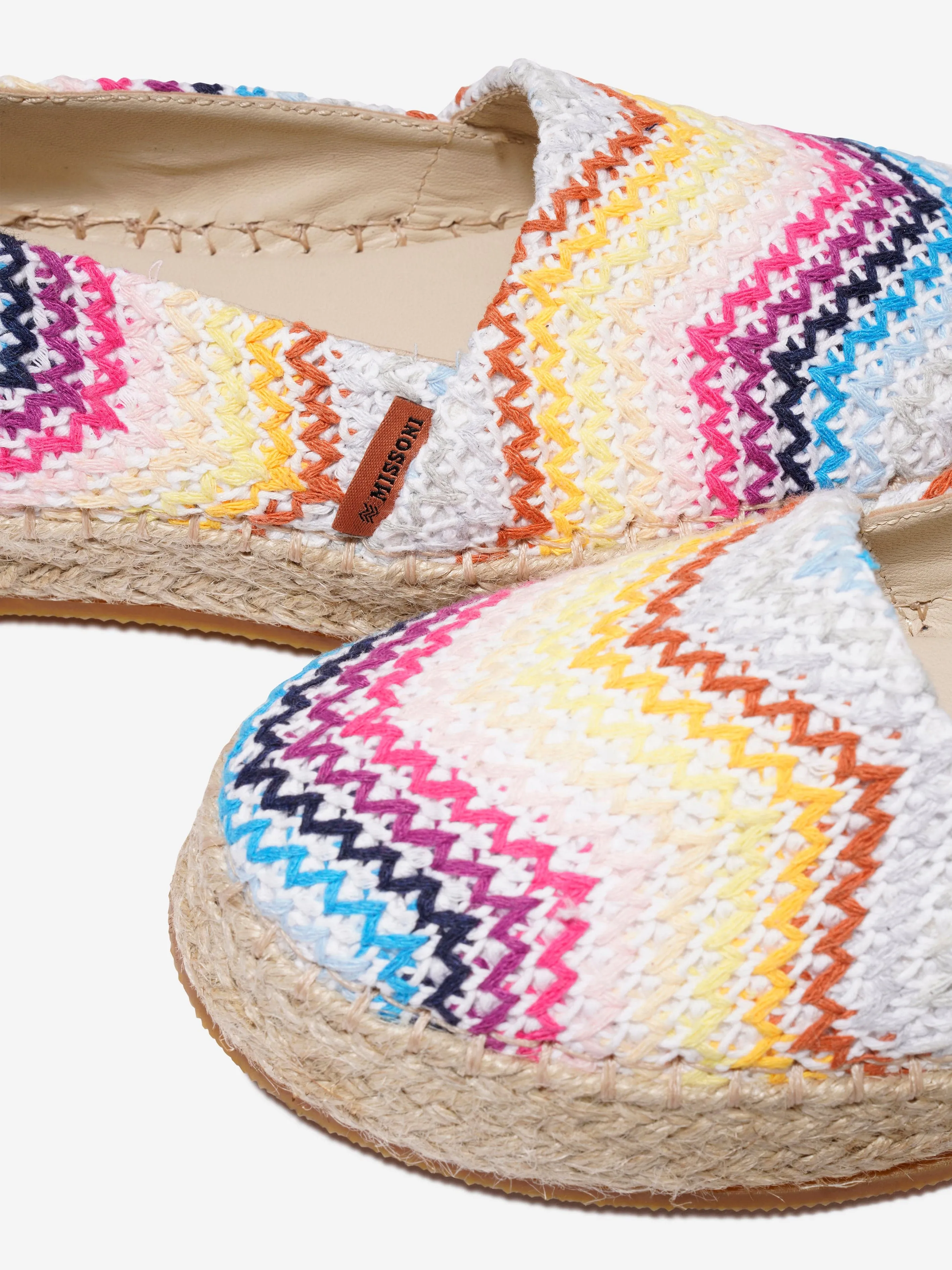 Girls Zig Zag Espadrilles in Multicolour
