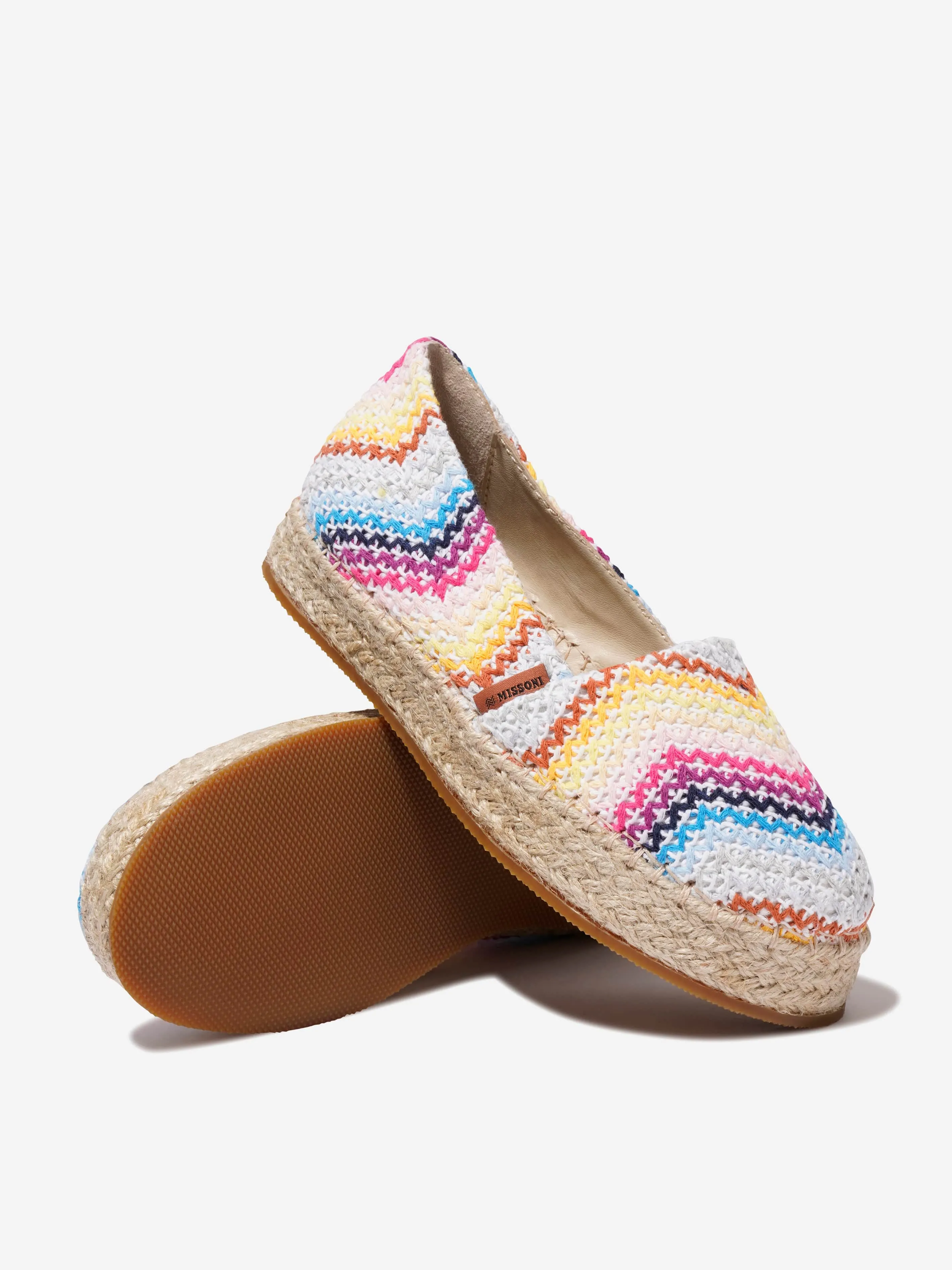 Girls Zig Zag Espadrilles in Multicolour