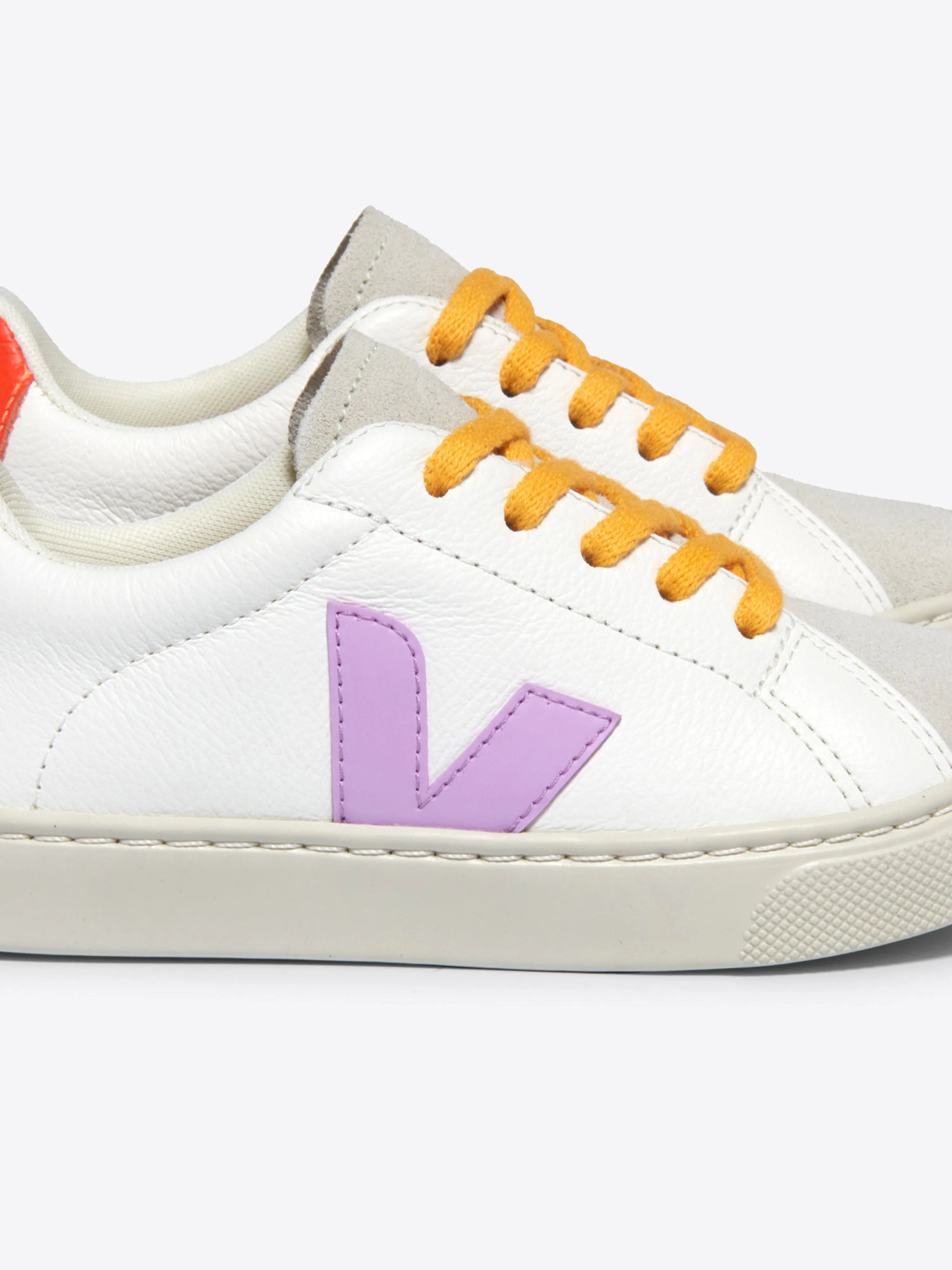 Kids Laces Leather Esplar Trainers in White