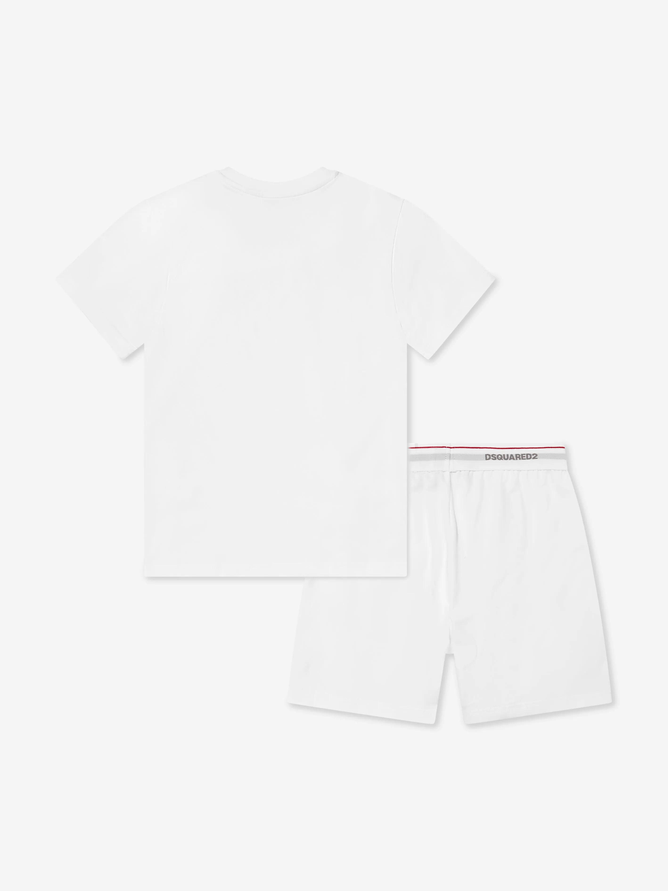 Kids Short Pyjama Set in White