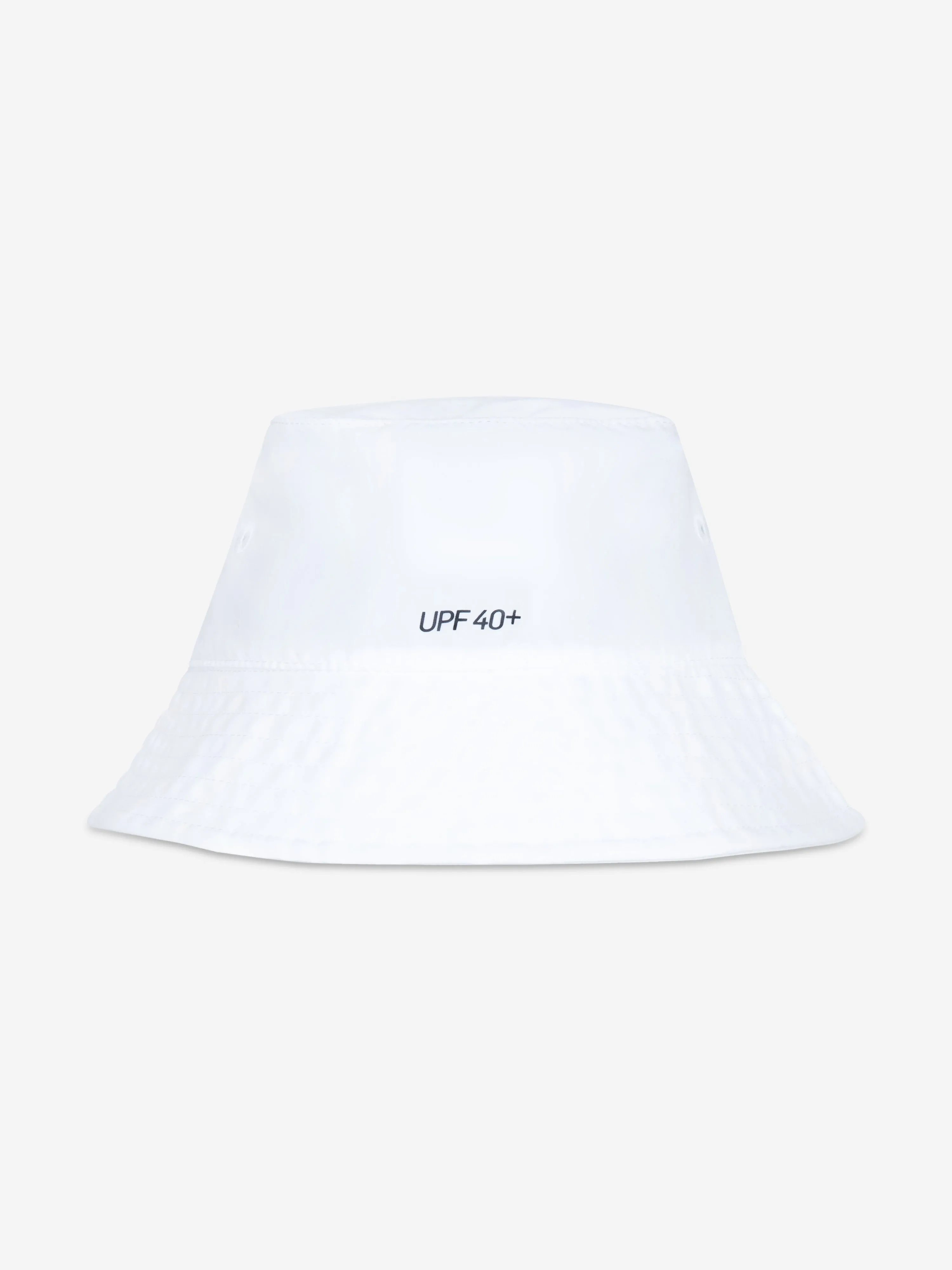 Kids UPF 40  Bucket Hat in White