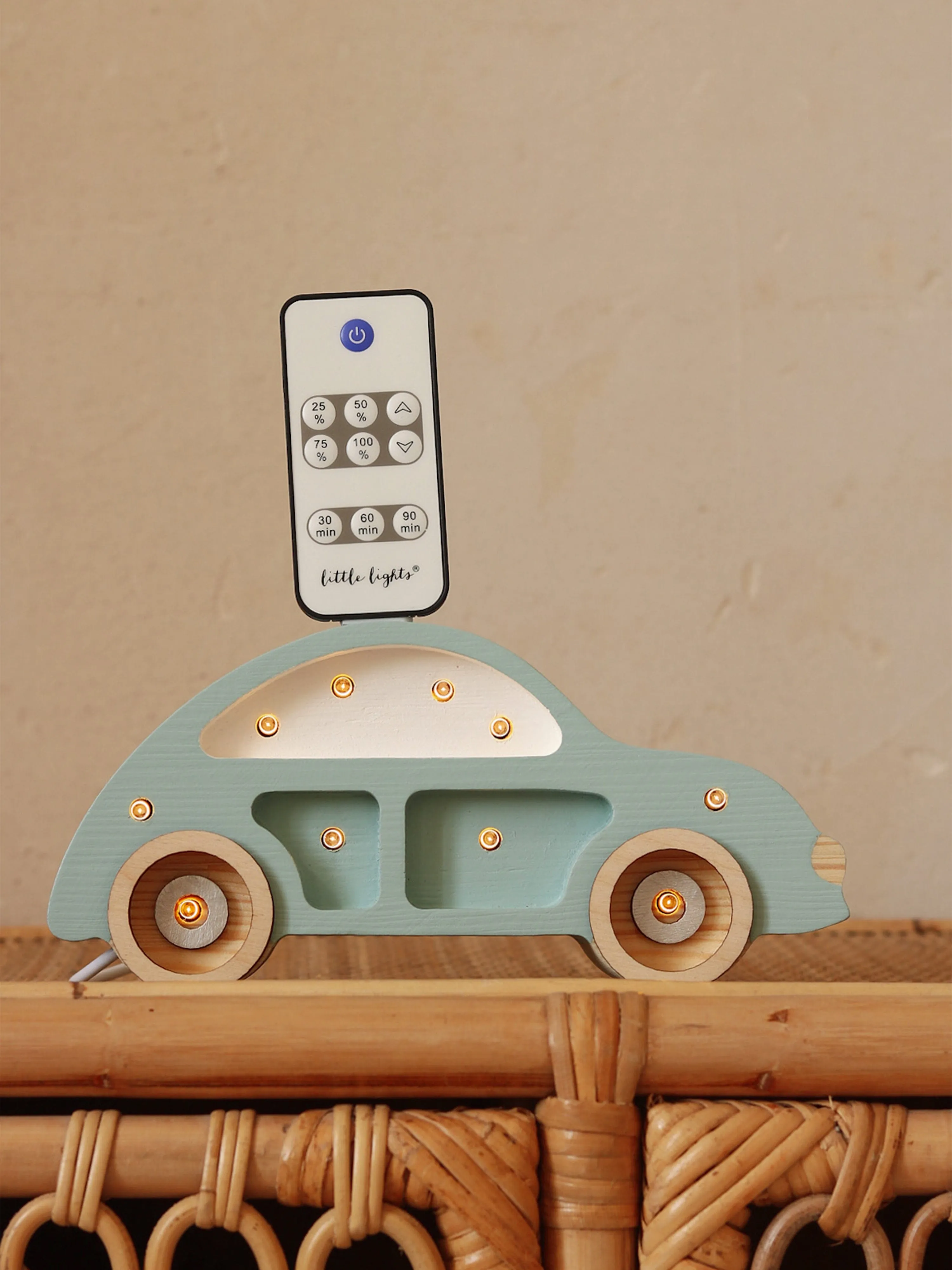 Little Lights Beetle Car Mini Lamp in Blue (10x20.5x5.5 cm)
