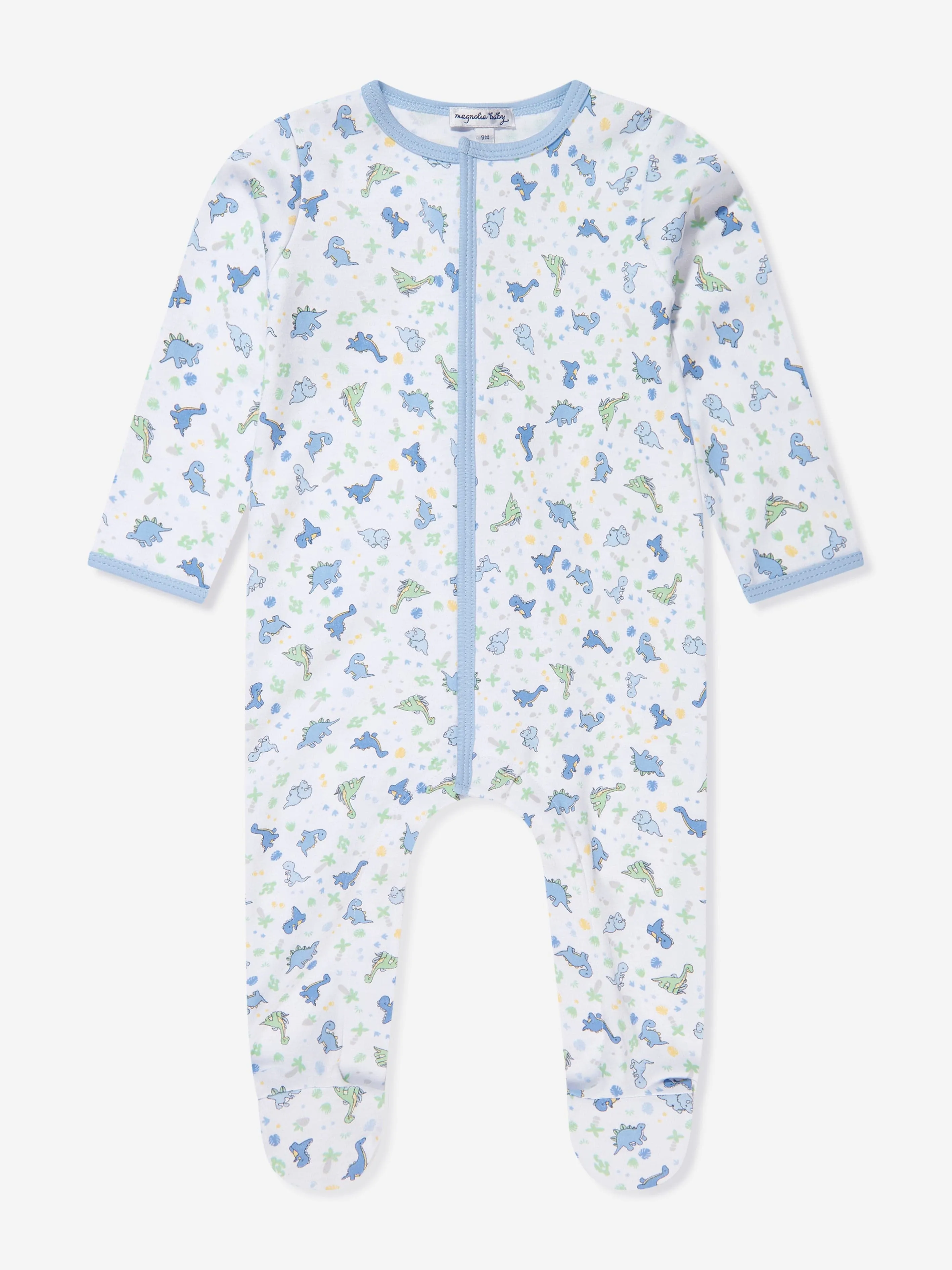 Magnolia Baby Baby Boys Dinoland Babygrow in White