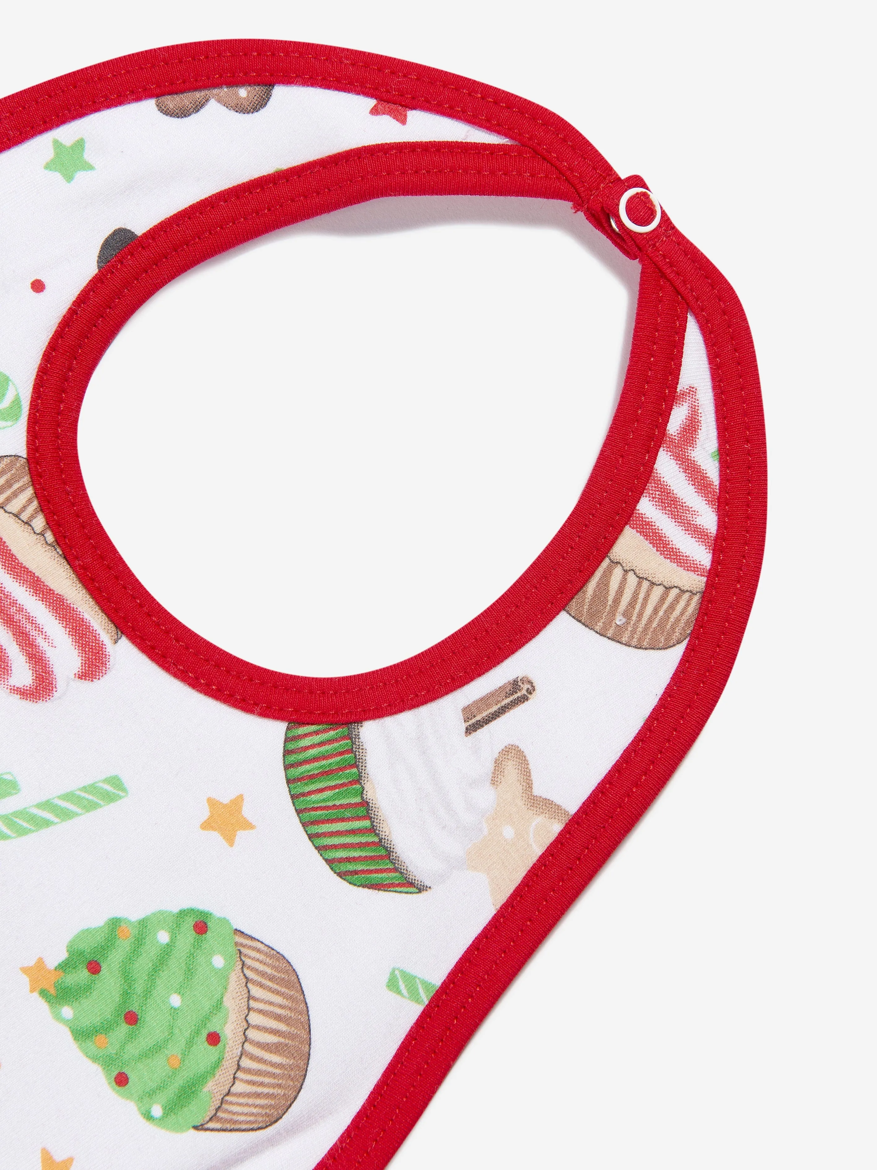 Magnolia Baby Baby Festive Cupcakes Bib in White