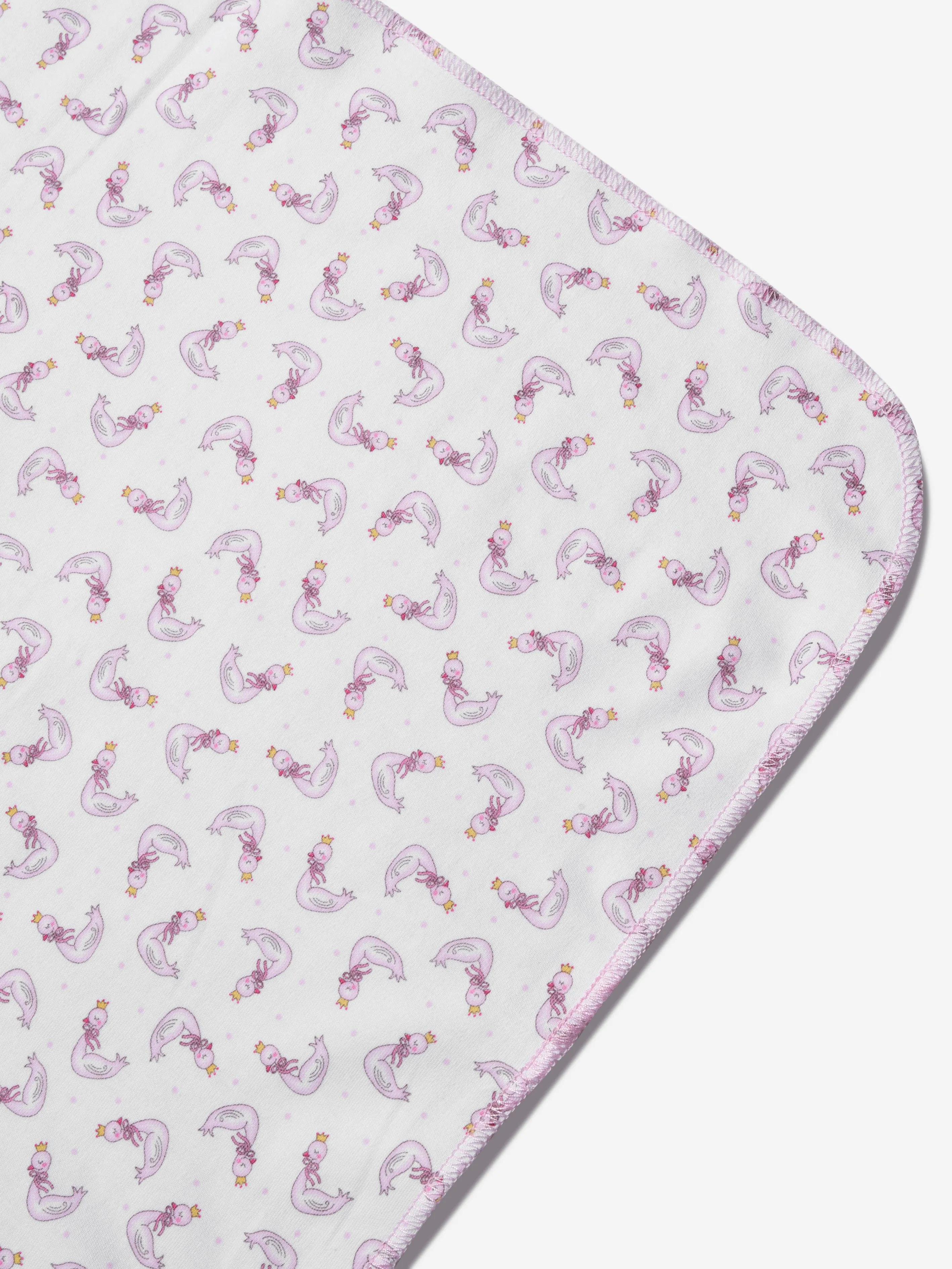 Magnolia Baby Baby Girls Princess Swan Swaddle Blanket in White