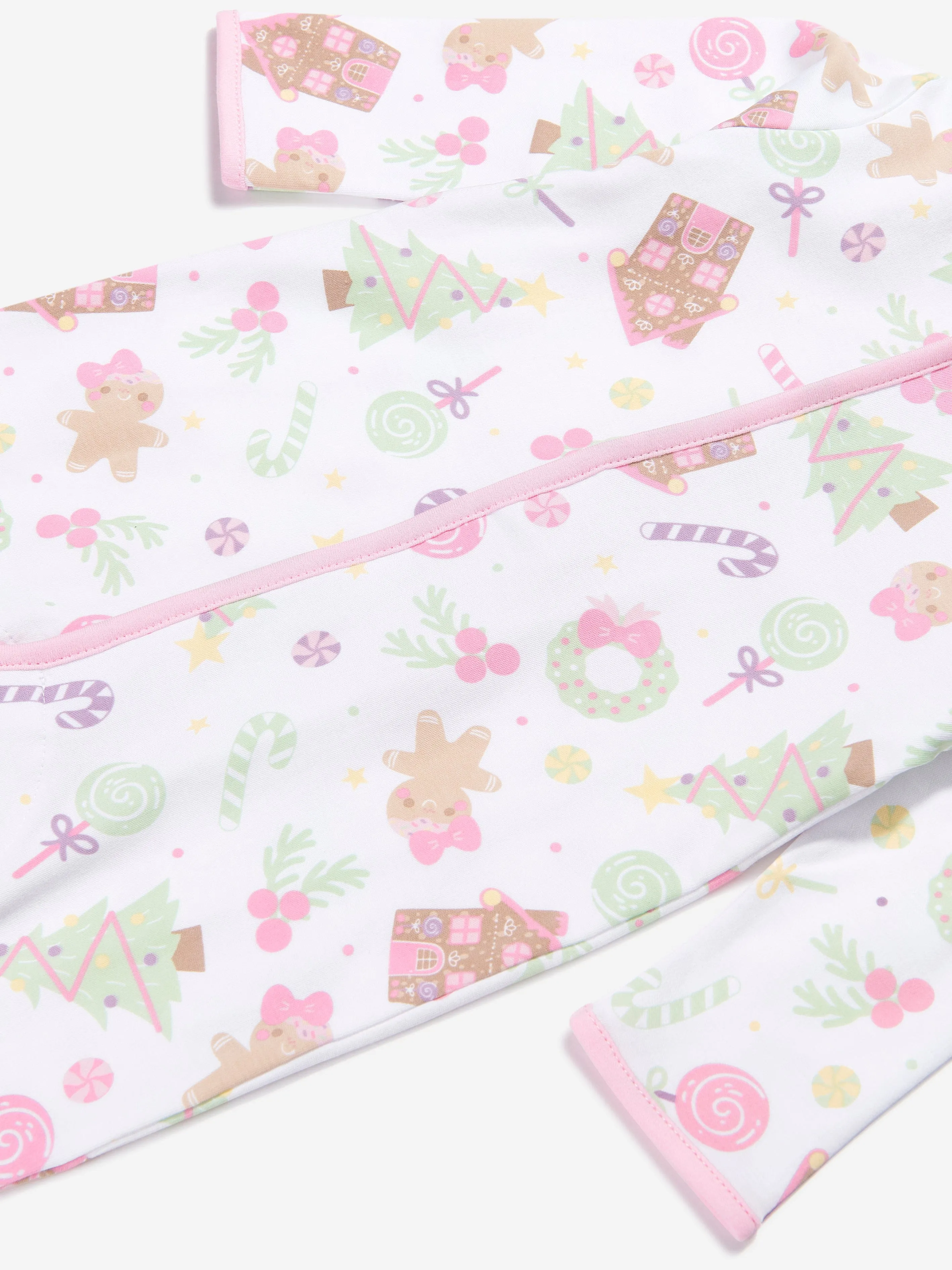 Magnolia Baby Baby Girls Sweet Gingerbread Babygrow in Pink