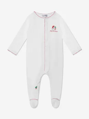 Magnolia Baby Baby Winking Santa Babygrow in White