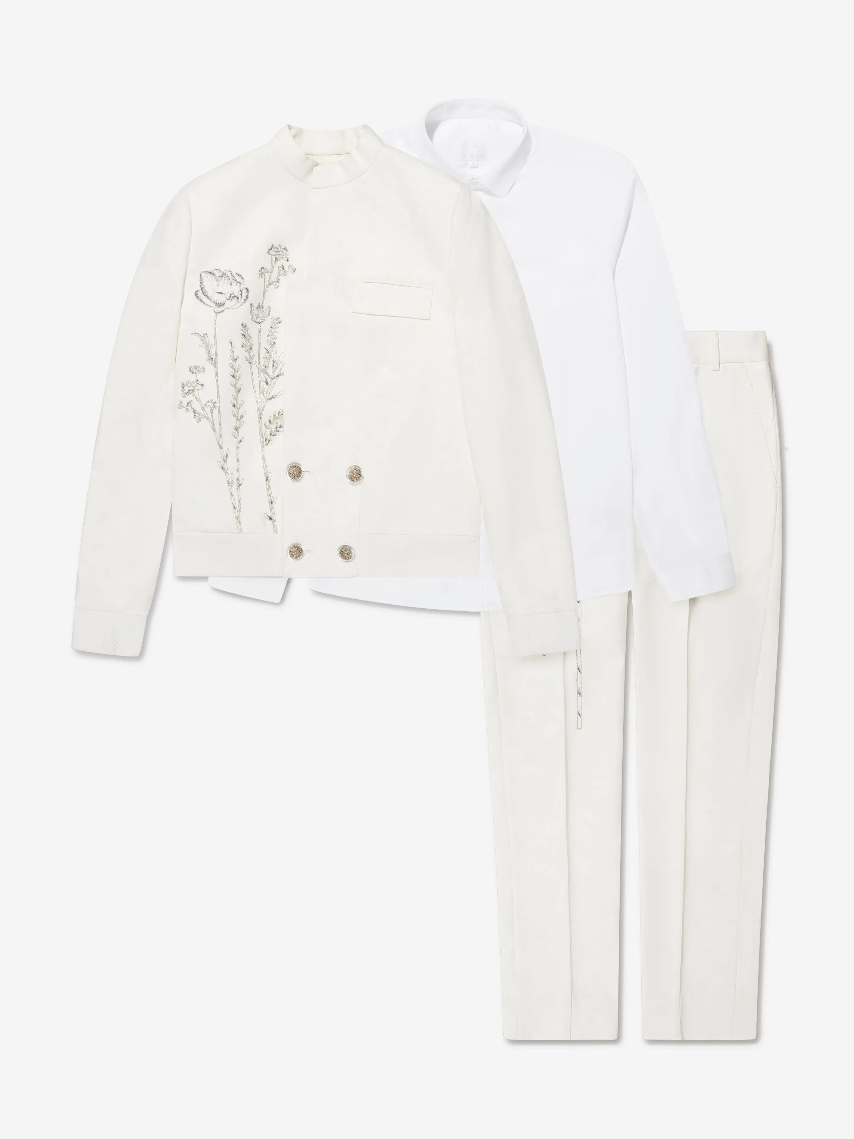 Maison Ava Boys Lance Suit in White