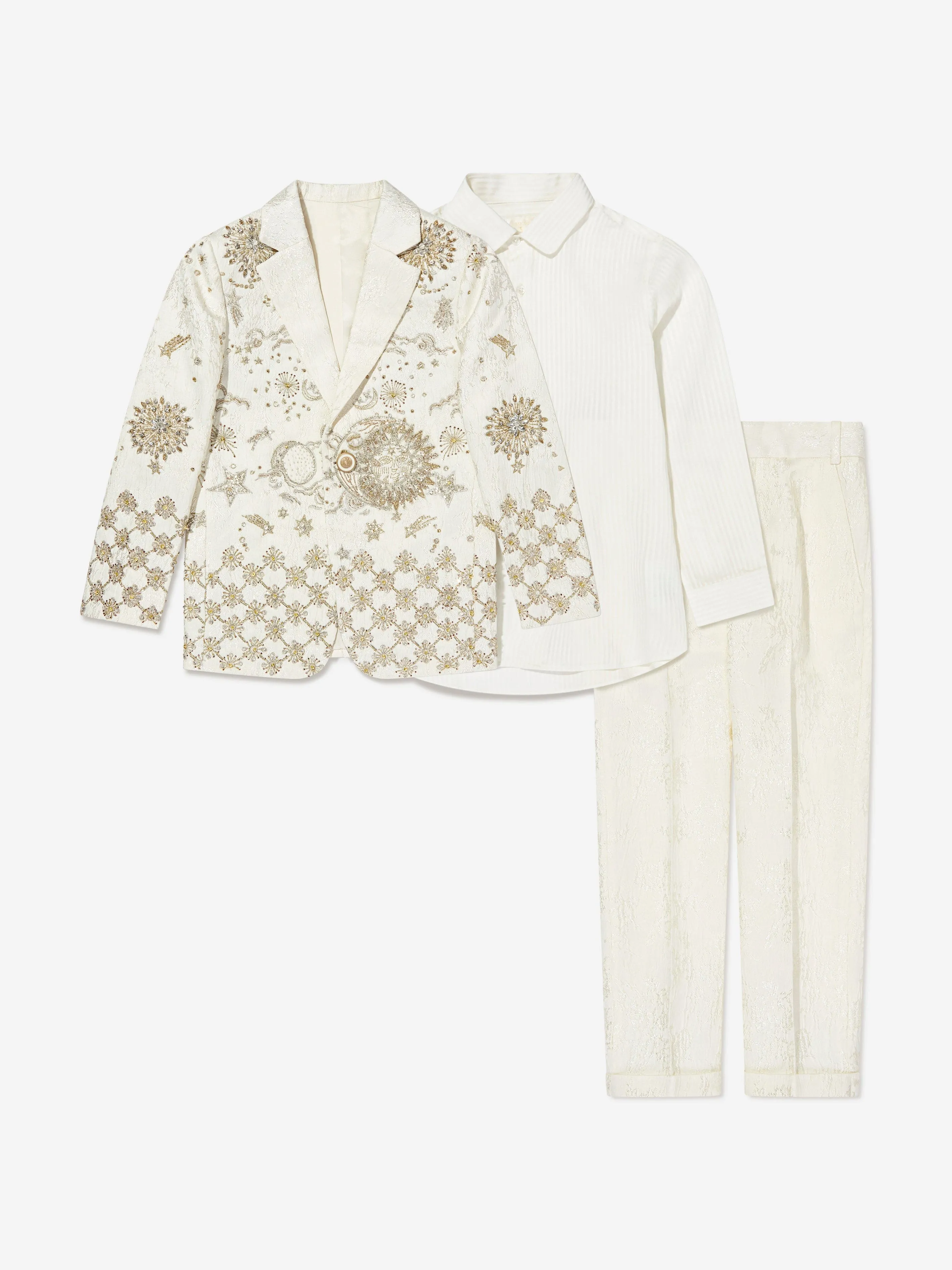 Maison Ava Boys Nash Suit in Ivory