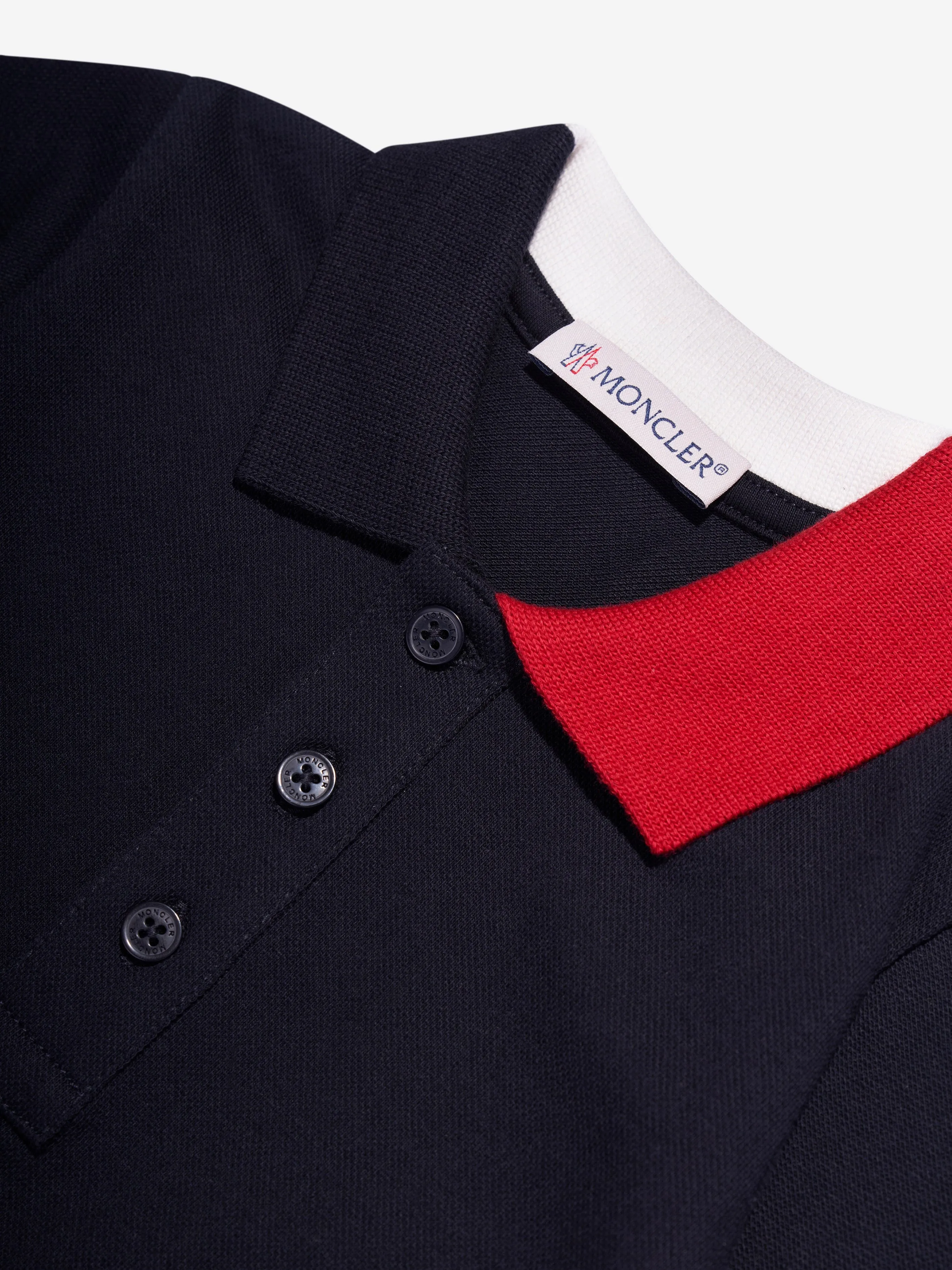 Moncler Enfant Baby Boys Colourblock Polo Shirt in Navy