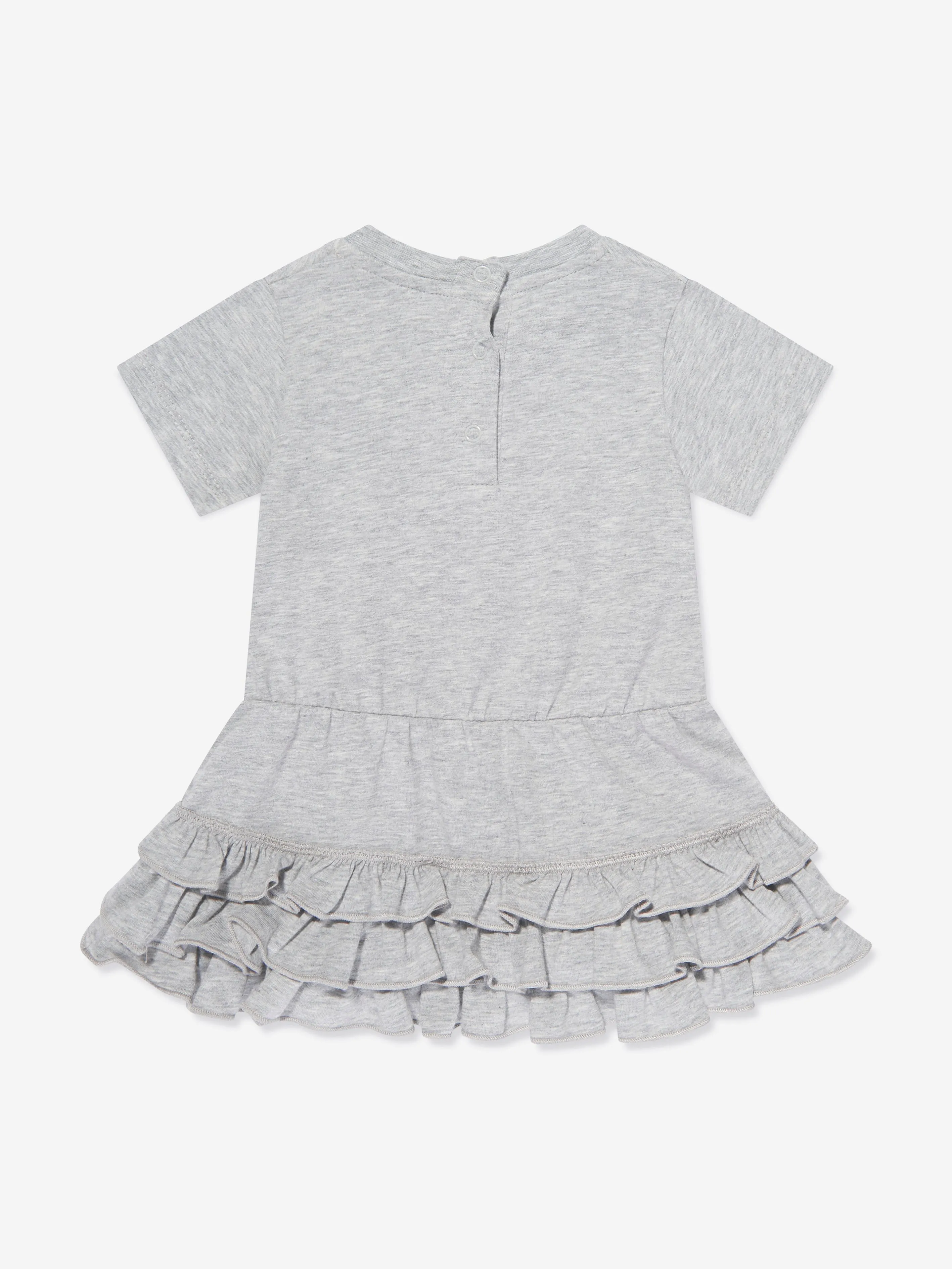 Moncler Enfant Baby Girls Frilly T-Shirt Dress in Grey
