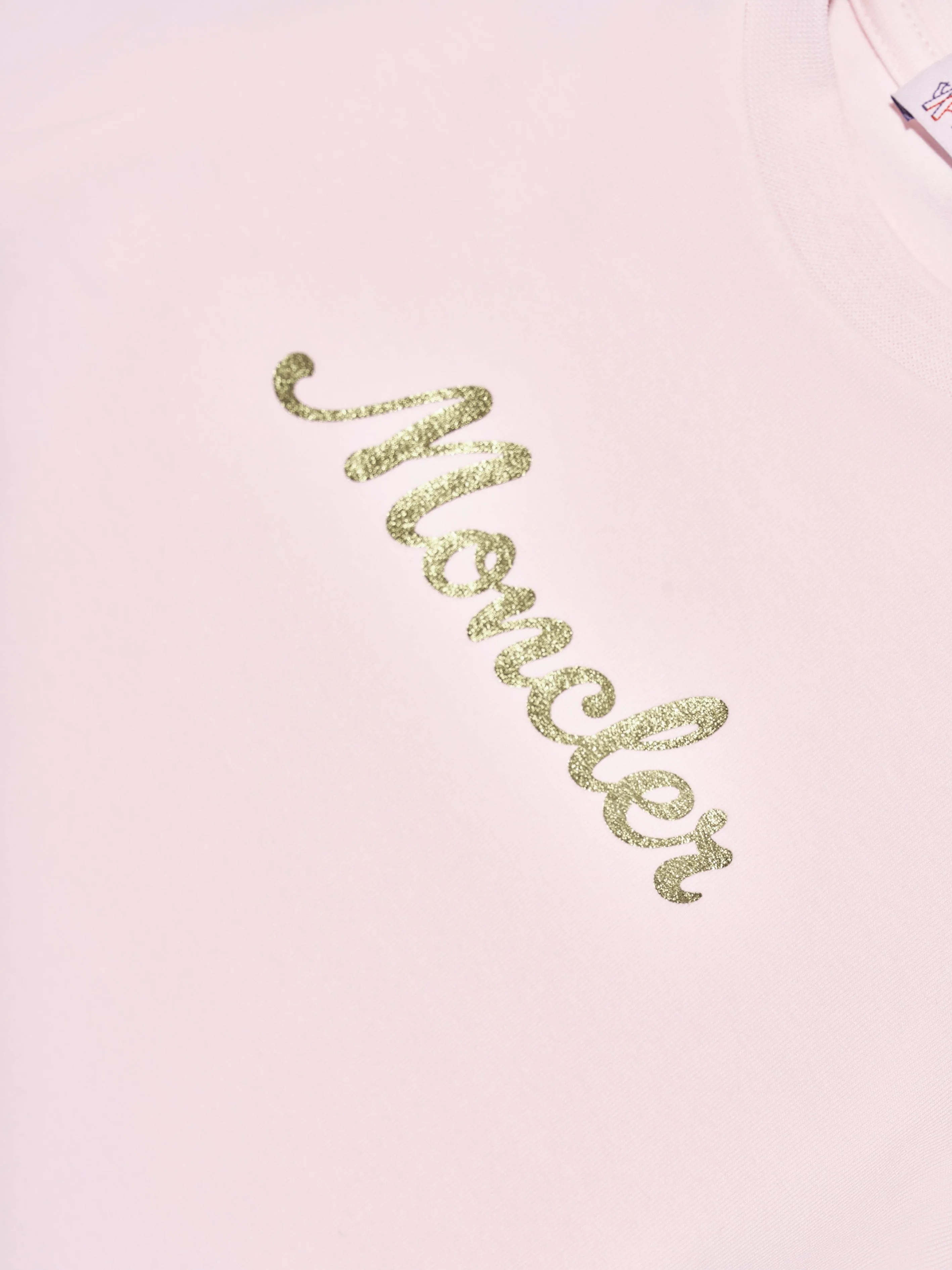 Moncler Enfant Baby Girls Logo T-Shirt in Pink