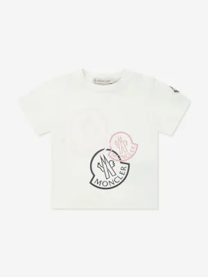 Moncler Enfant Baby Girls LogoT-Shirt in Ivory