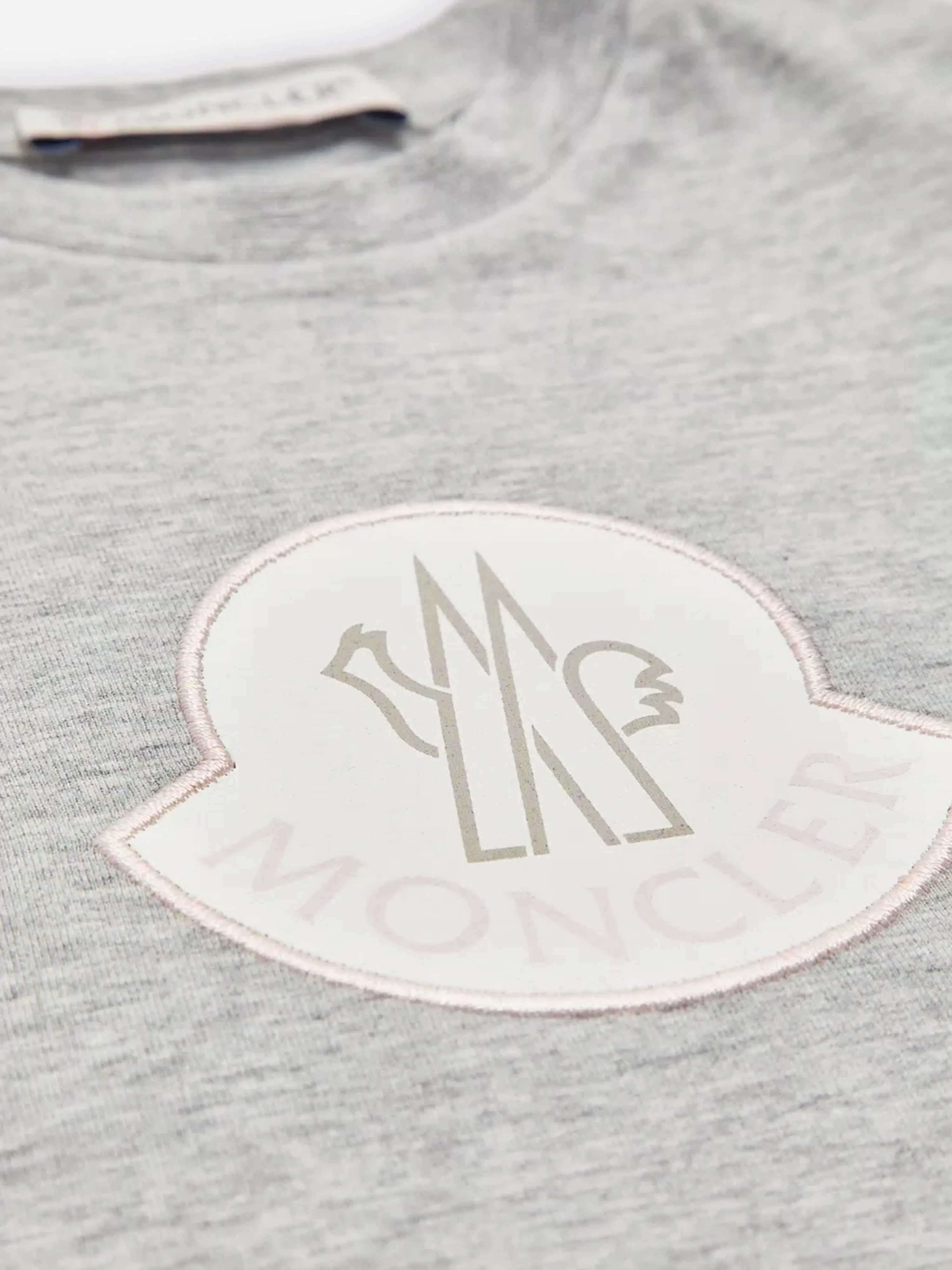Moncler Enfant Baby Girls Long Sleeve Logo T-Shirt in Grey