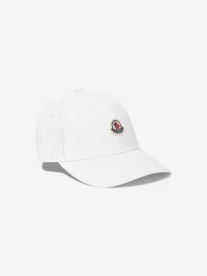 Moncler Enfant Boys Logo Baseball Cap in White