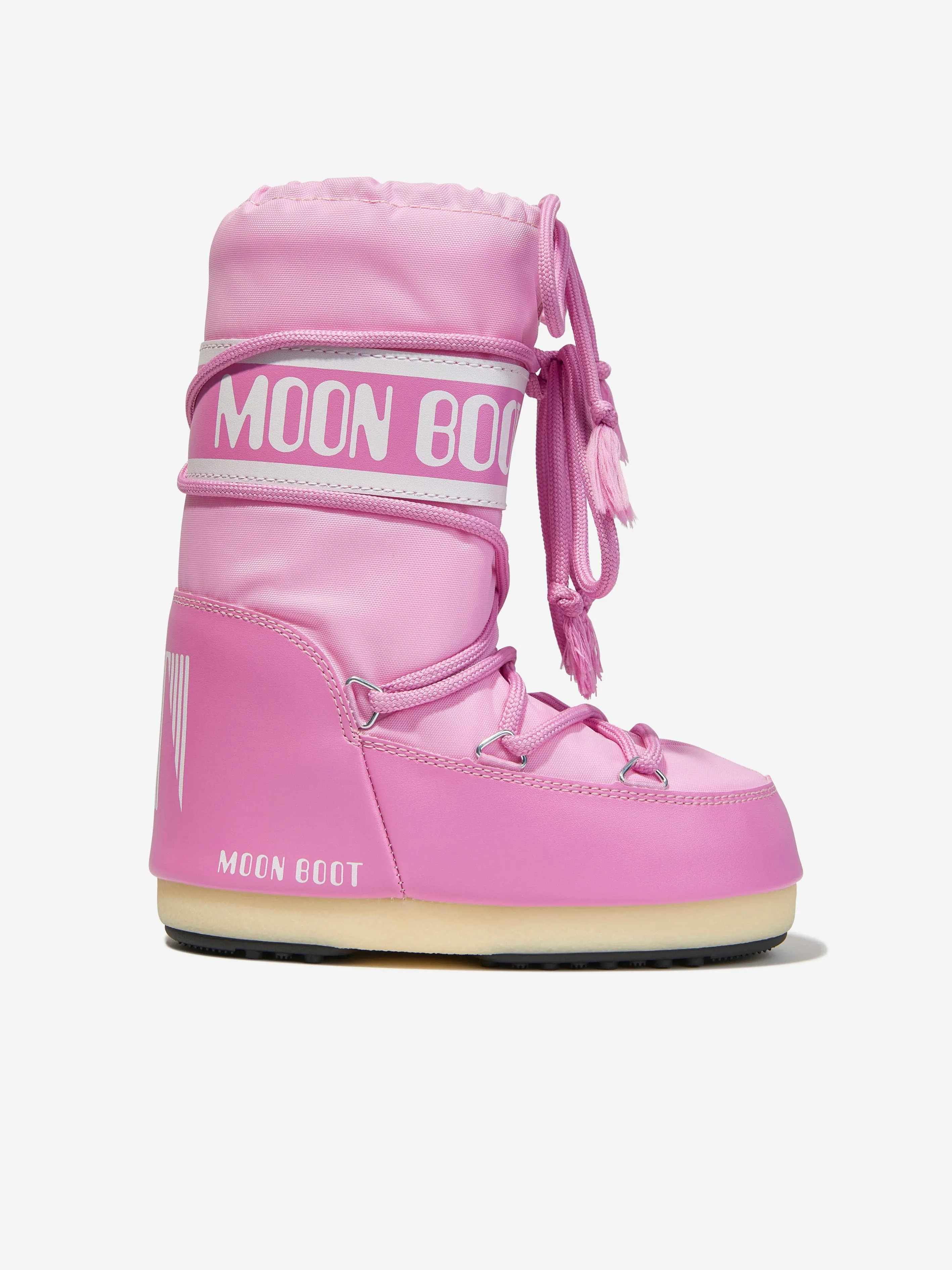 Moon Boot Girls Icon Nylon Snow Boots in Pink
