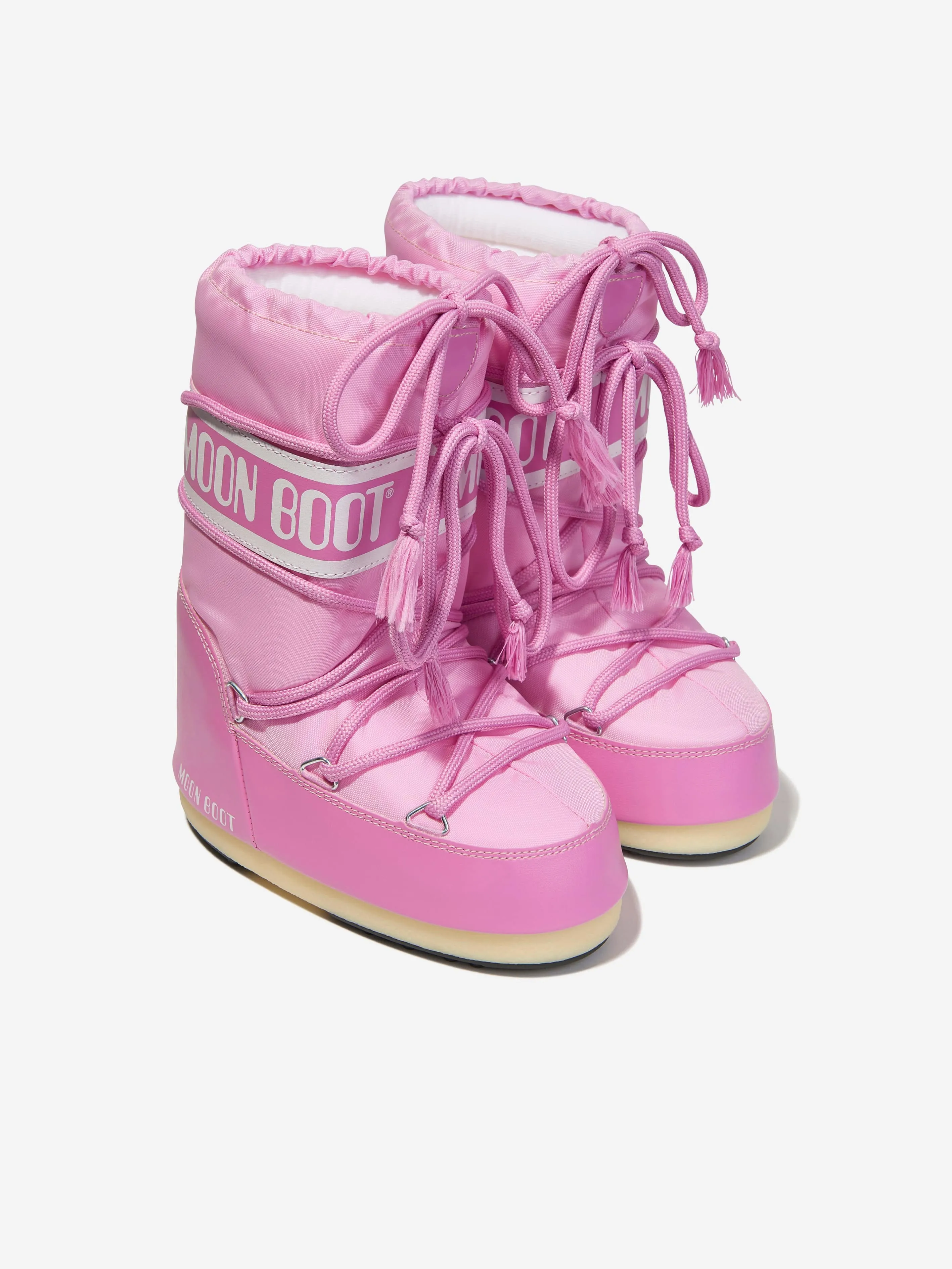 Moon Boot Girls Icon Nylon Snow Boots in Pink