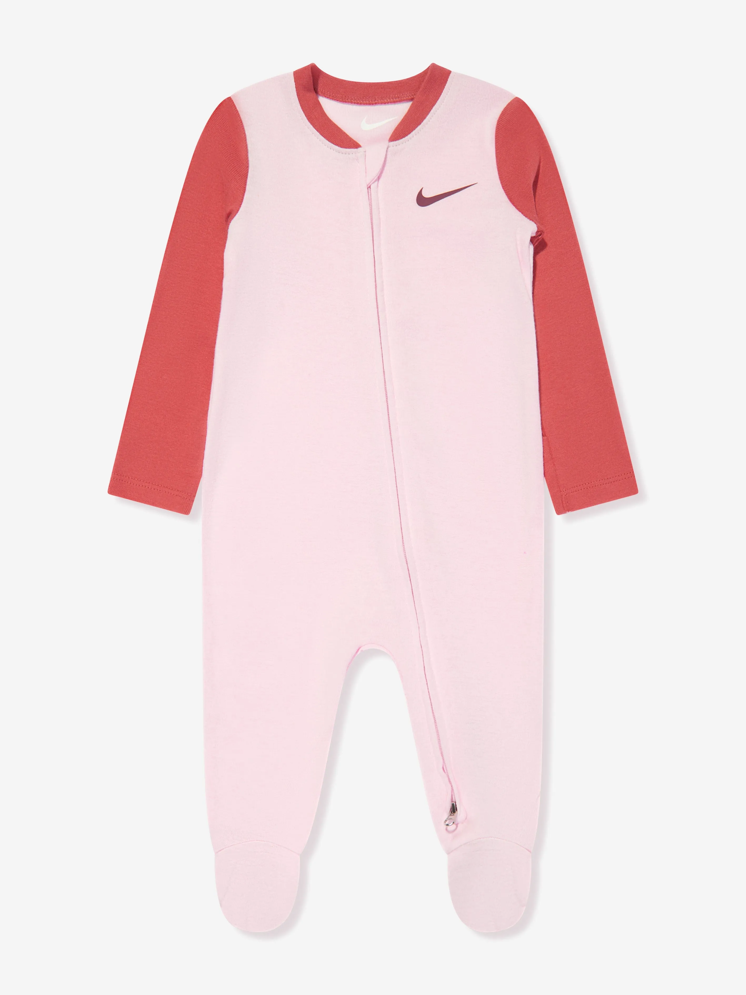 Nike Baby Girls Basic Logo Babygrow in Pink