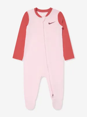 Nike Baby Girls Basic Logo Babygrow in Pink