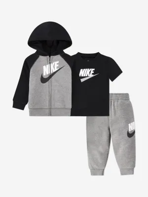 Nike Boys 3 Piece Tracksuit Set in Grey