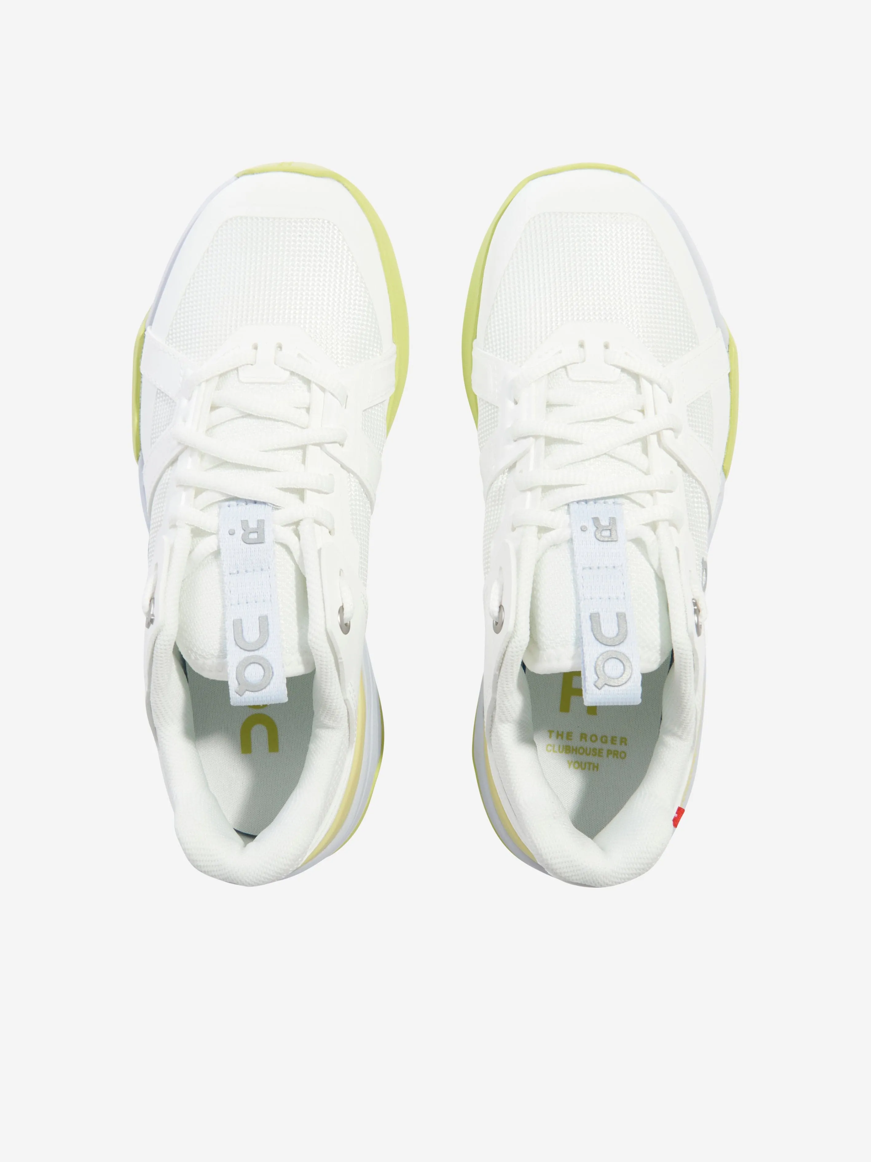 On Running Kids The Roger CH Pro Youth Trainers in White