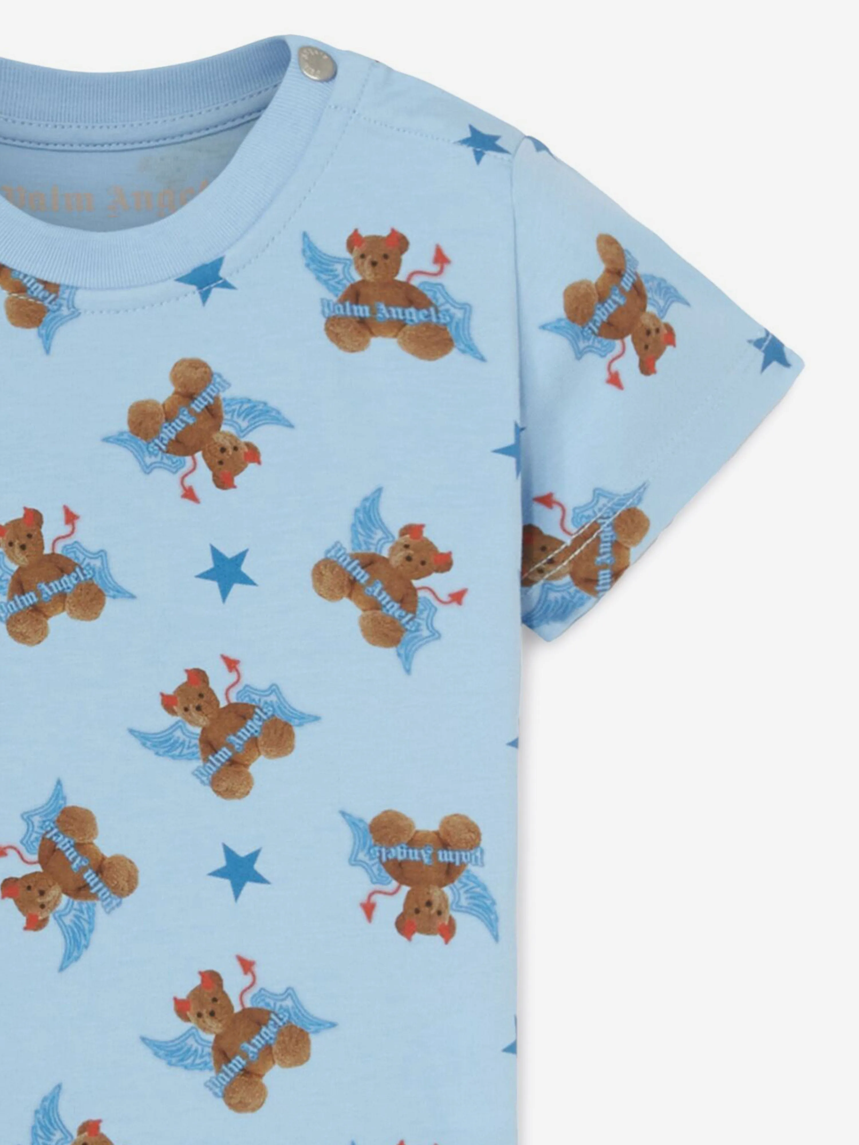 Palm Angels Baby Boys Bear Devil T-Shirt in Blue