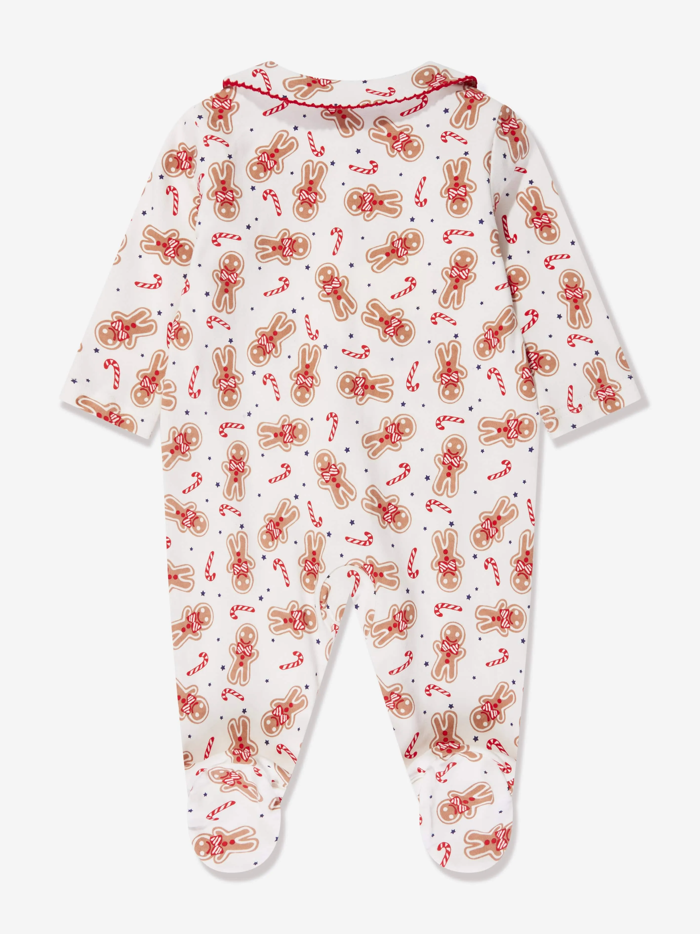 Rachel Riley Baby Gingerbread Babygrow in White
