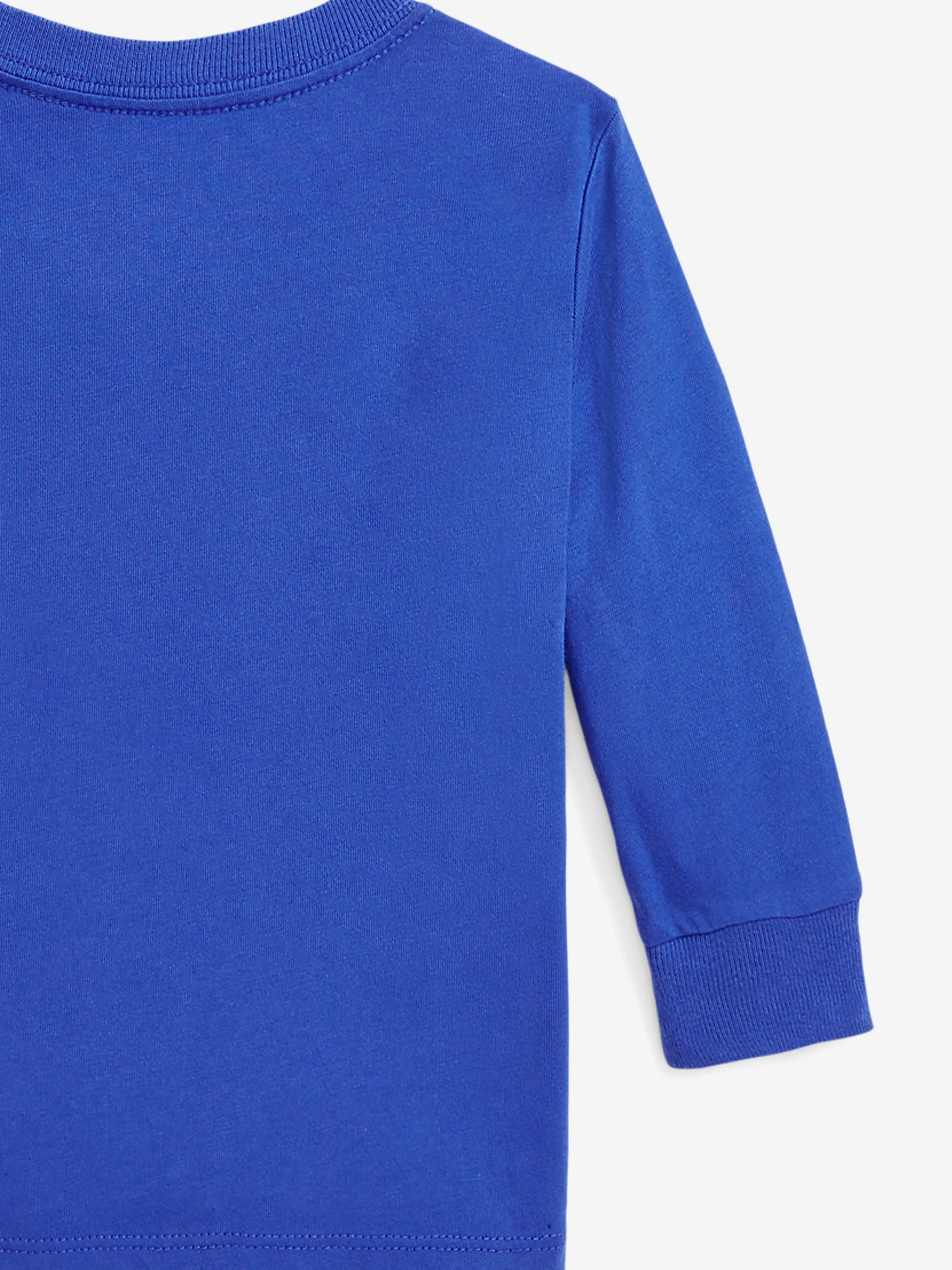 Ralph Lauren Baby Boys Bear Long Sleeve T-Shirt in Blue