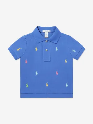 Ralph Lauren Baby Boys Logo Polo Shirt in Blue