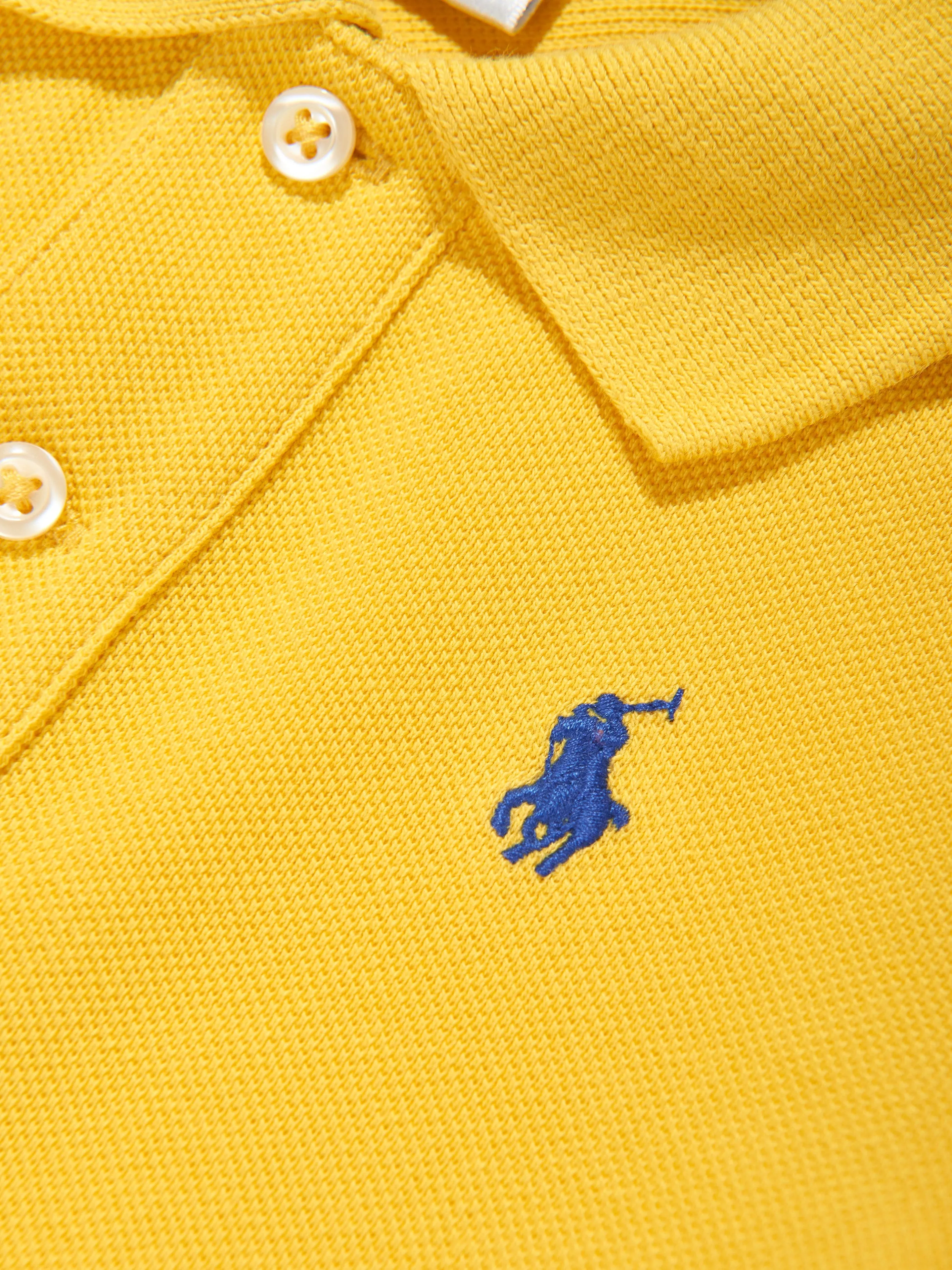 Ralph Lauren Baby Boys Logo Polo Shirt in Yellow