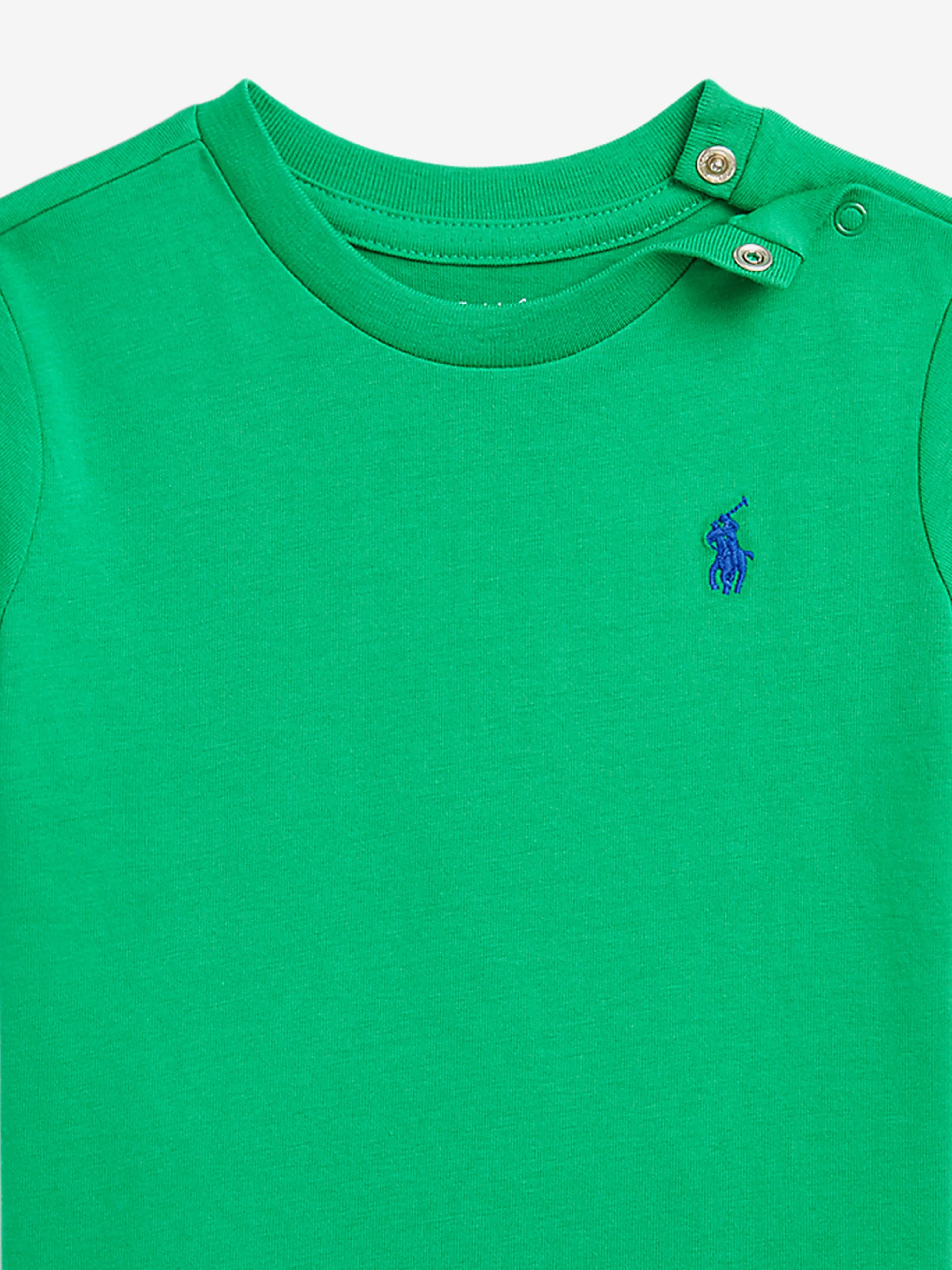 Ralph Lauren Baby Boys Logo T-Shirt in Green
