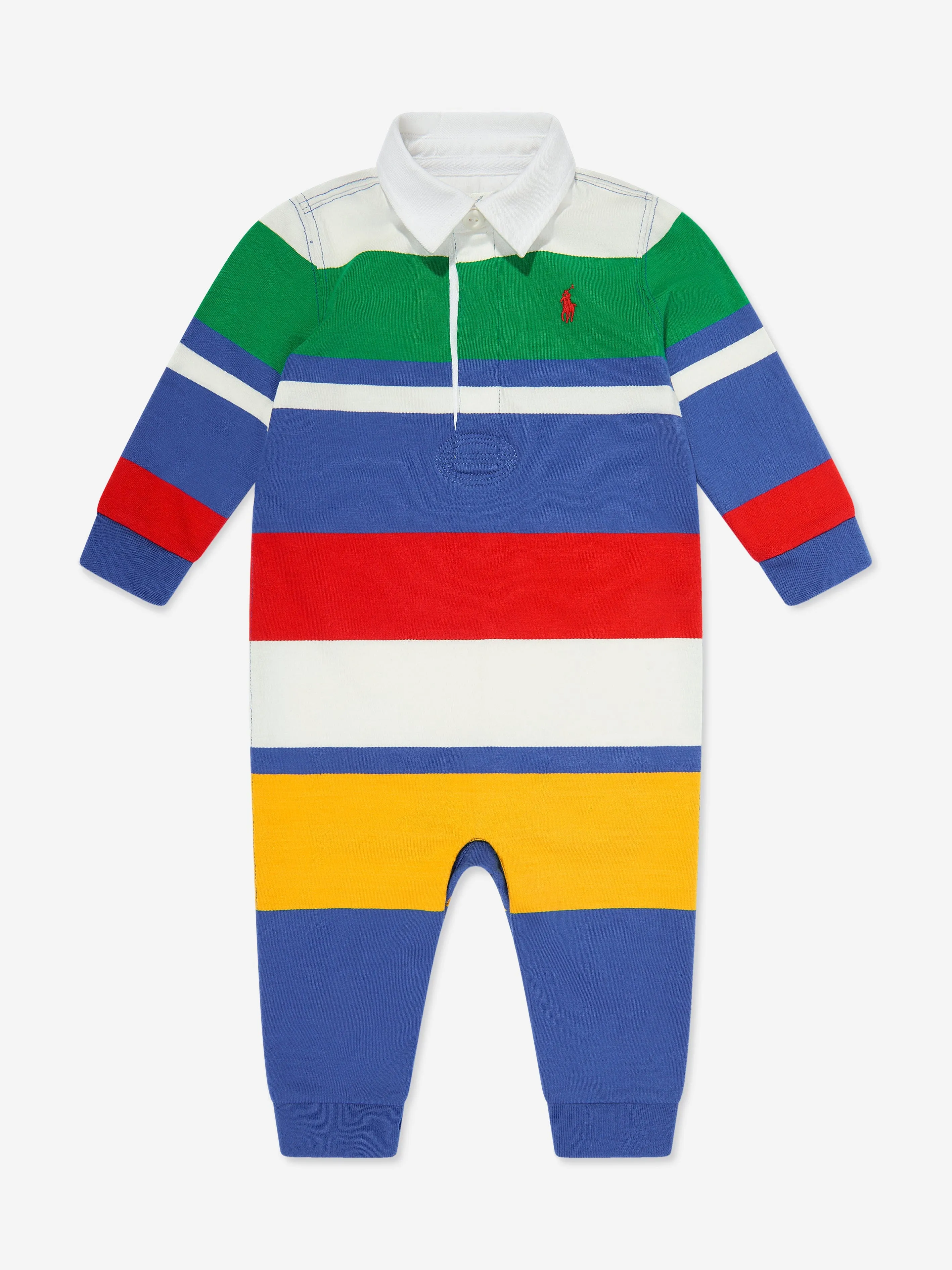 Ralph Lauren Baby Boys Striped Coverall in Multicolour