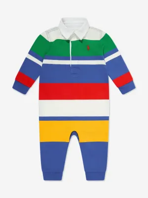 Ralph Lauren Baby Boys Striped Coverall in Multicolour