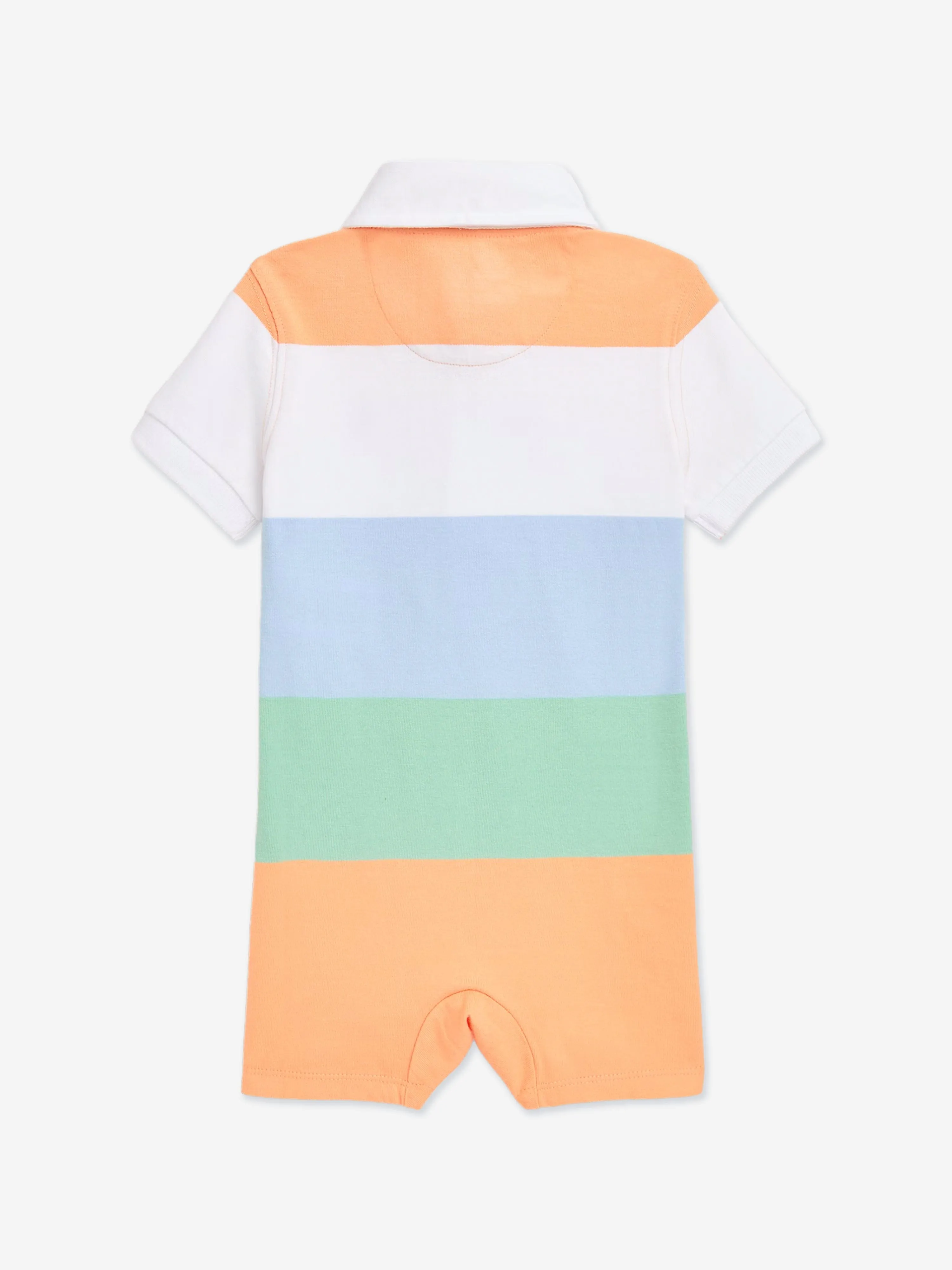 Ralph Lauren Baby Boys Striped Rugby Romper in Multicolour