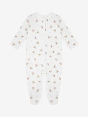 Ralph Lauren Baby Girls Bear Babygrow in White