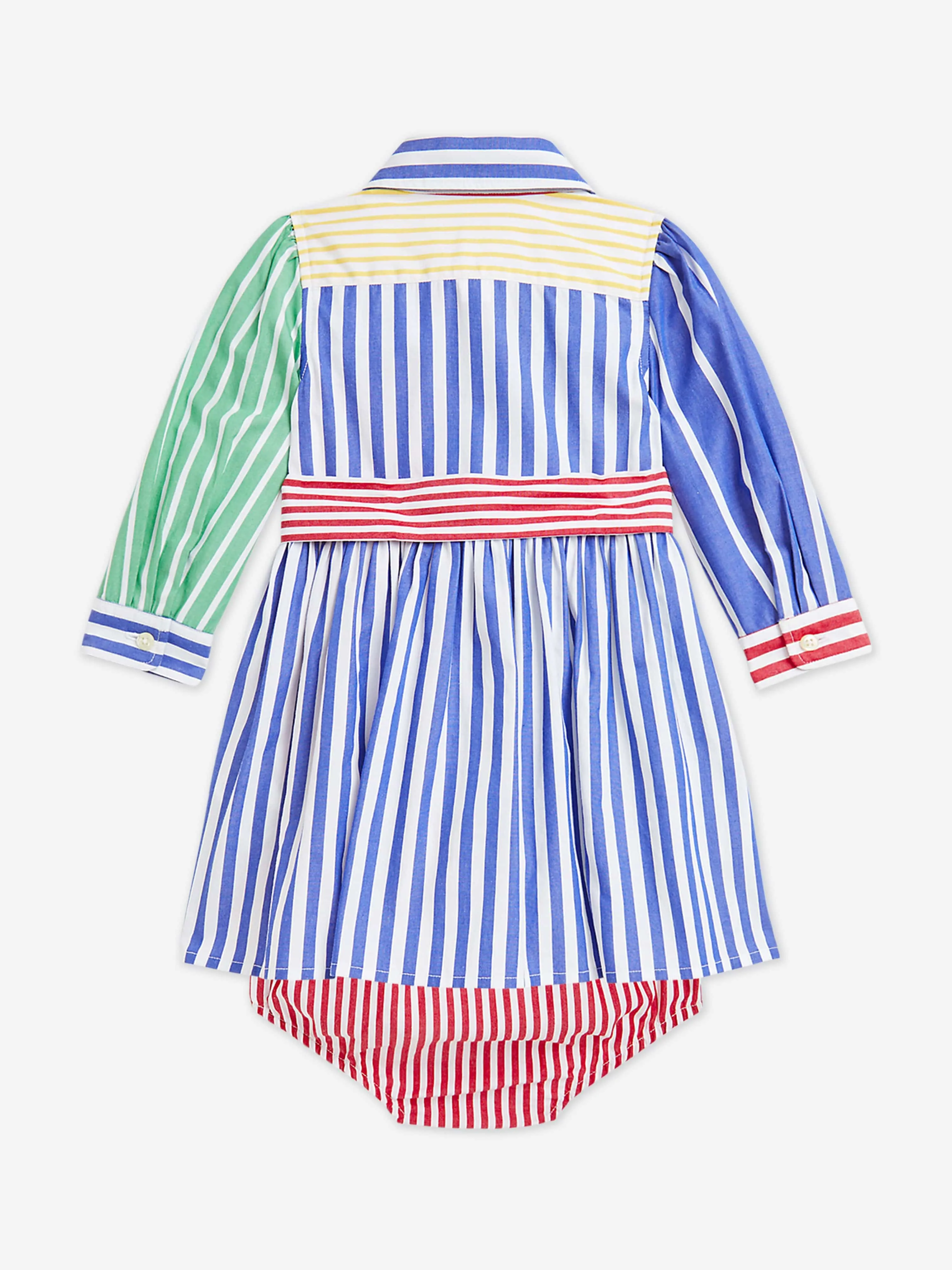 Ralph Lauren Baby Girls Striped Shirt Dress in Multicolour