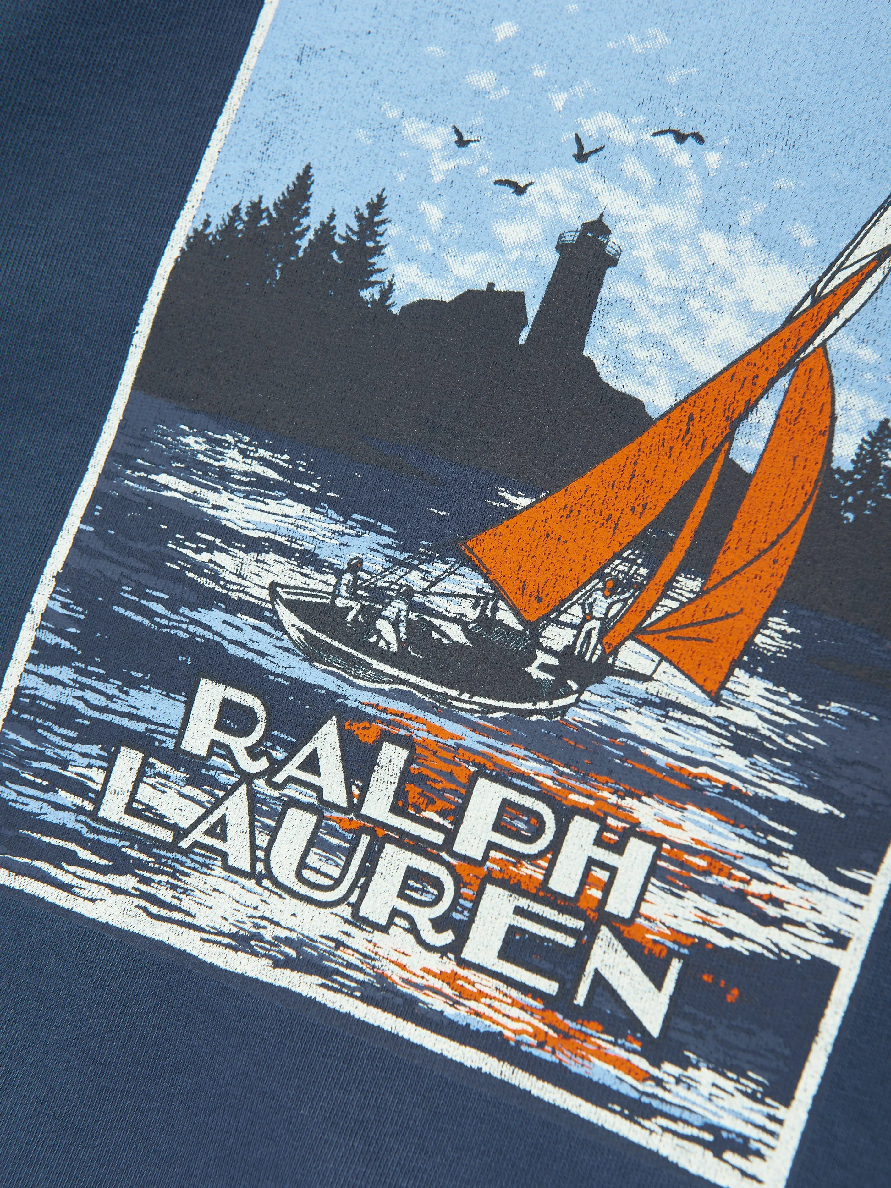 Ralph Lauren Boys Branded Sweatshirt in Navy