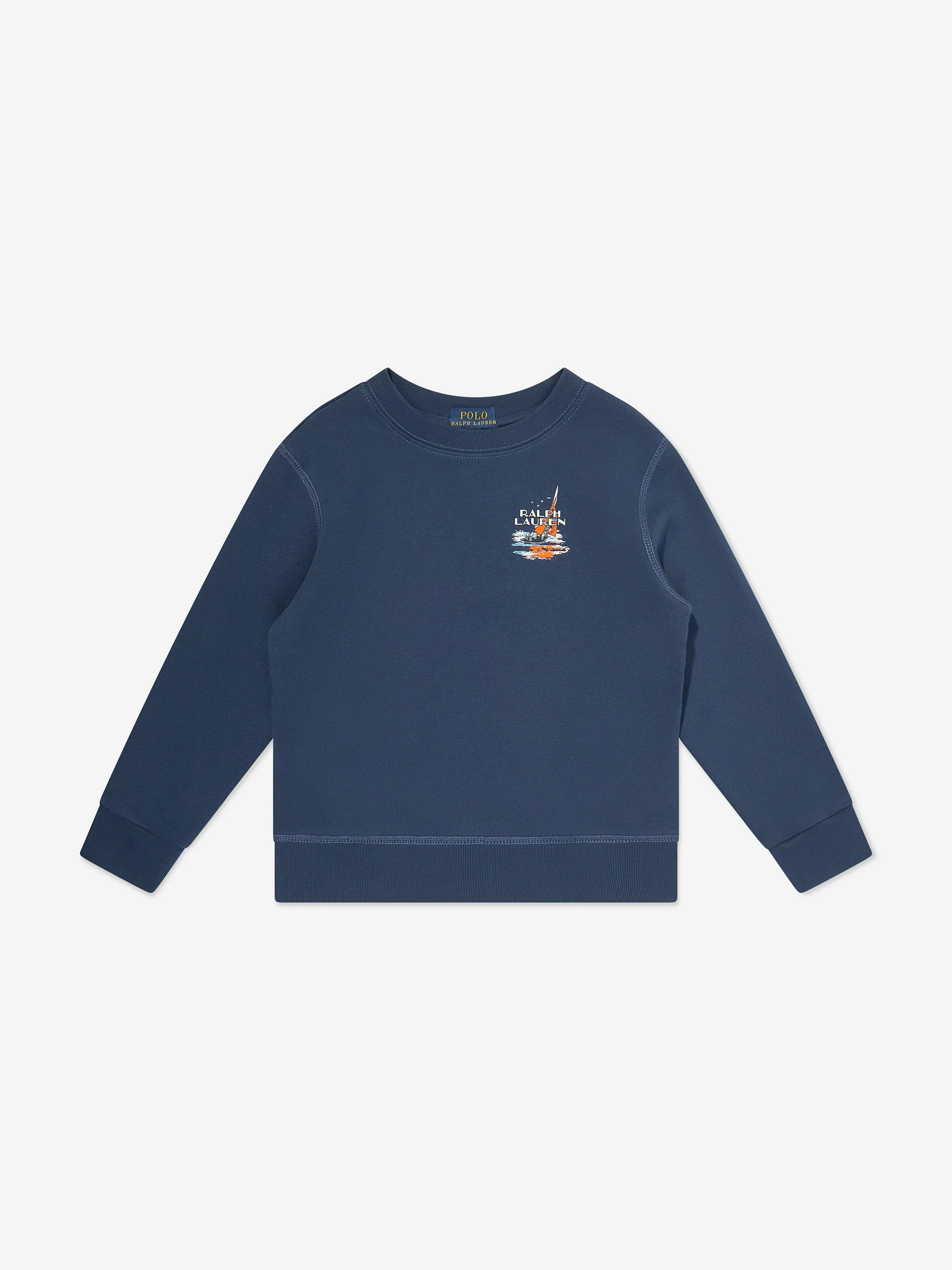 Ralph Lauren Boys Branded Sweatshirt in Navy