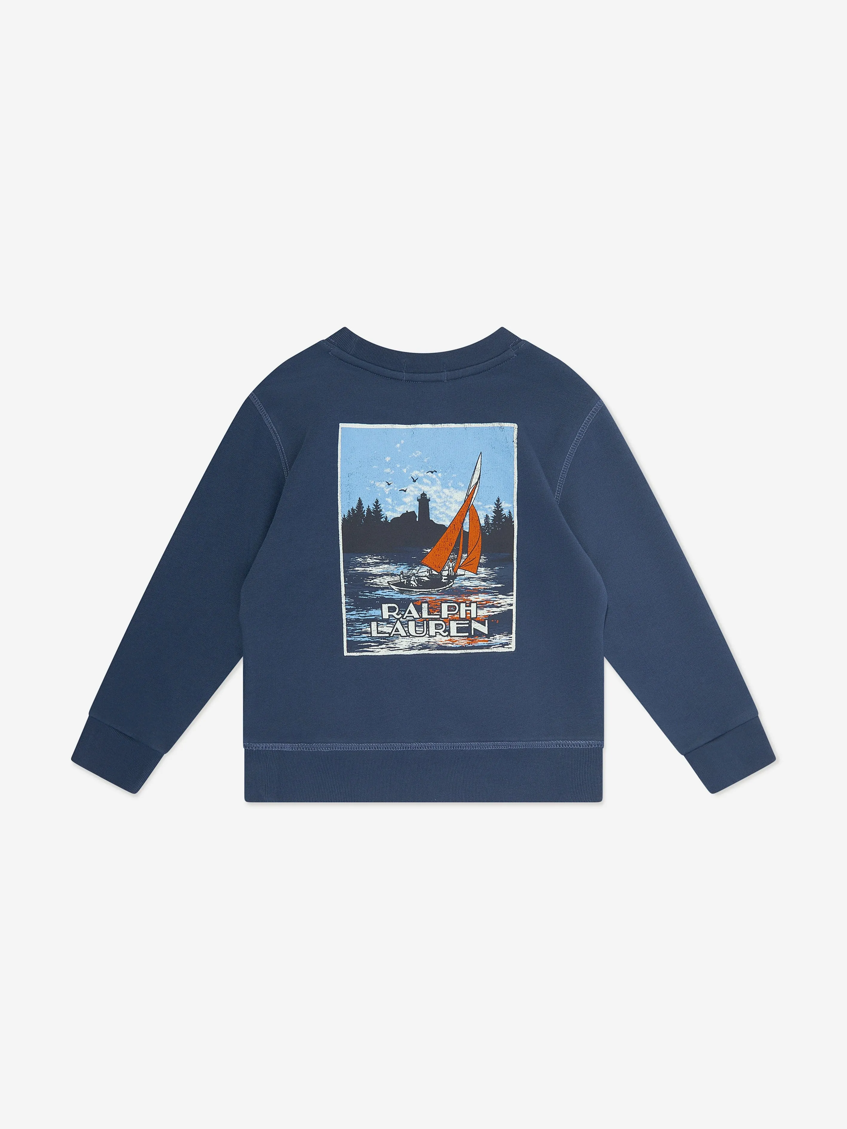 Ralph Lauren Boys Branded Sweatshirt in Navy
