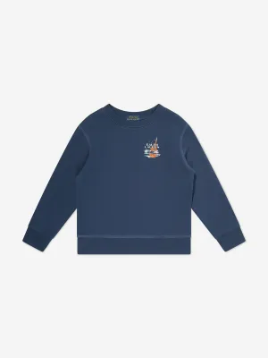 Ralph Lauren Boys Branded Sweatshirt in Navy