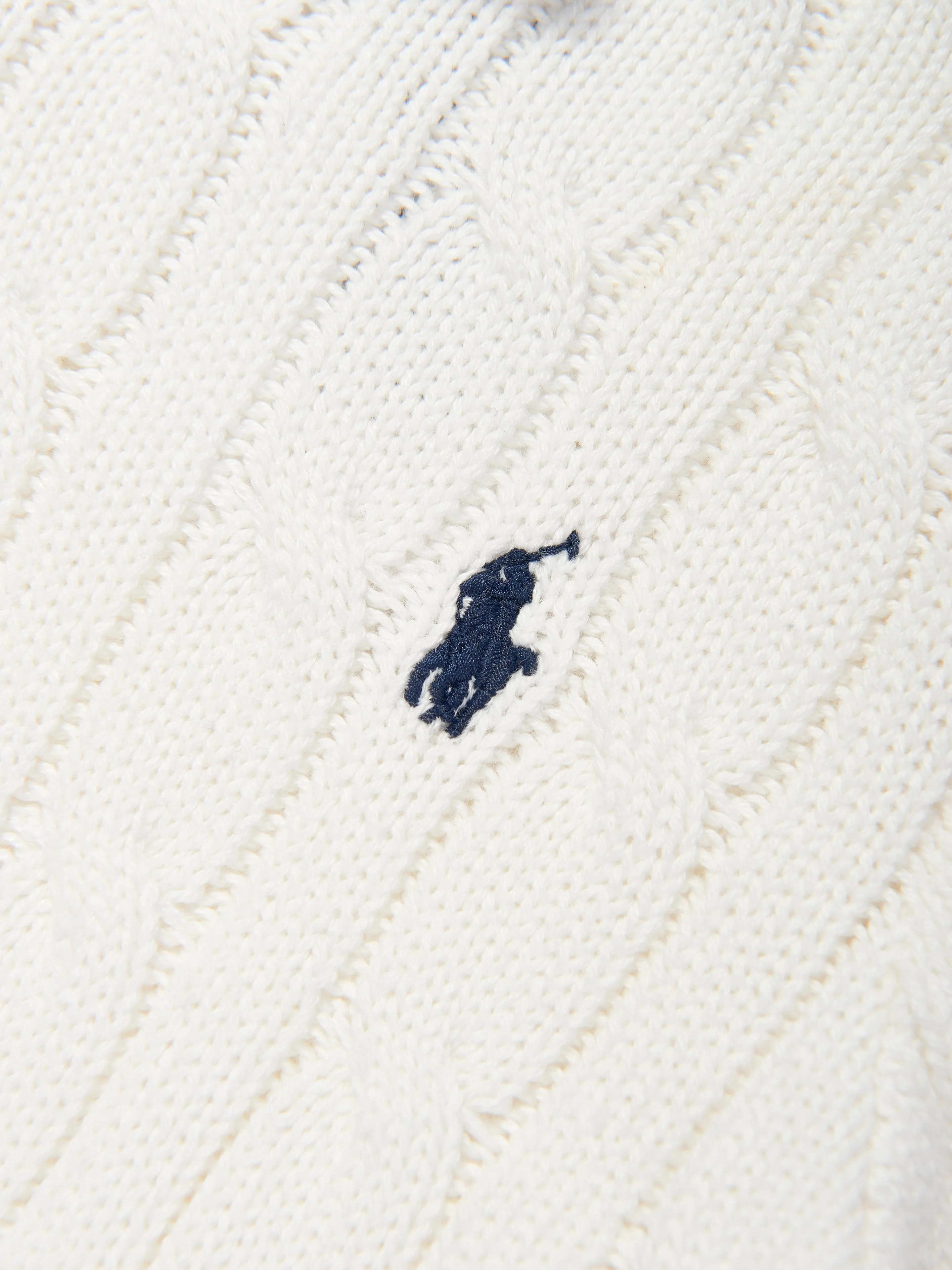Ralph Lauren Boys Half Zip Jumper in White