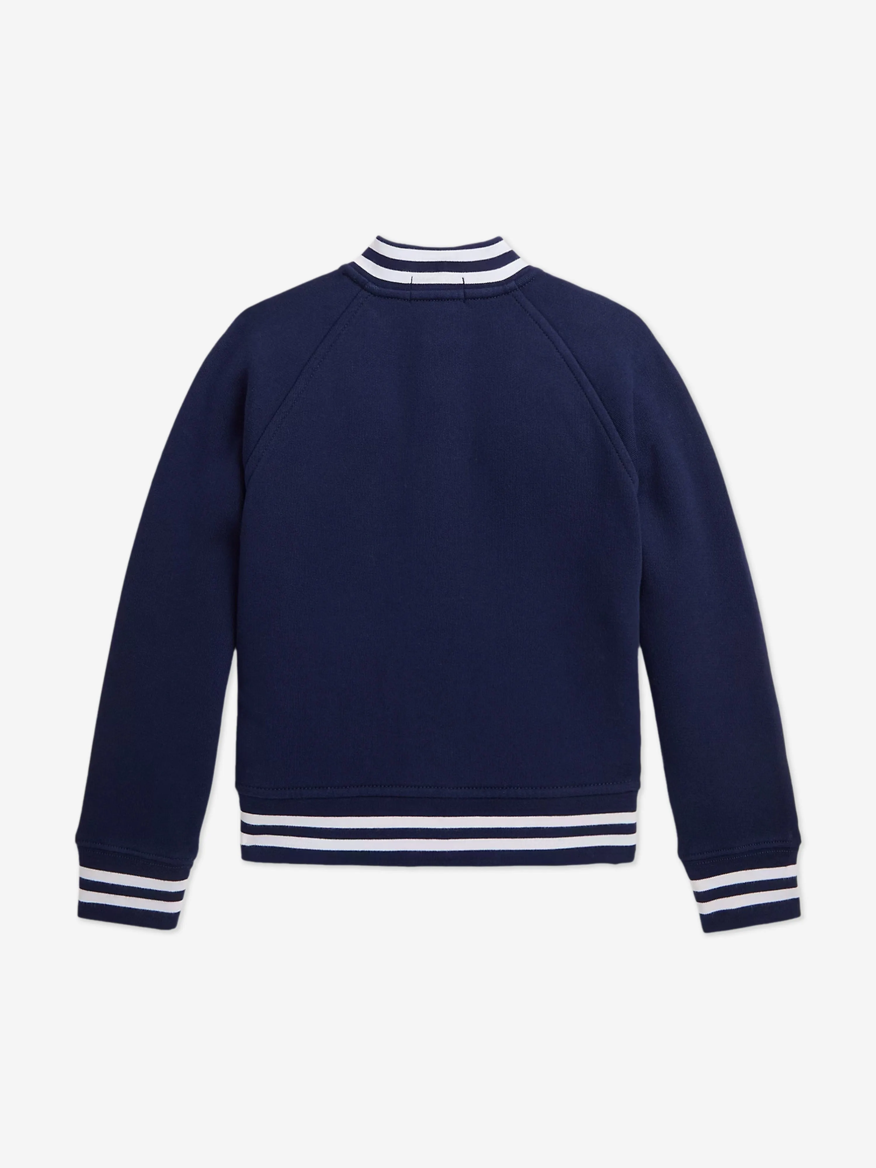 Ralph Lauren Boys Jersey Bomber Jacket in Navy