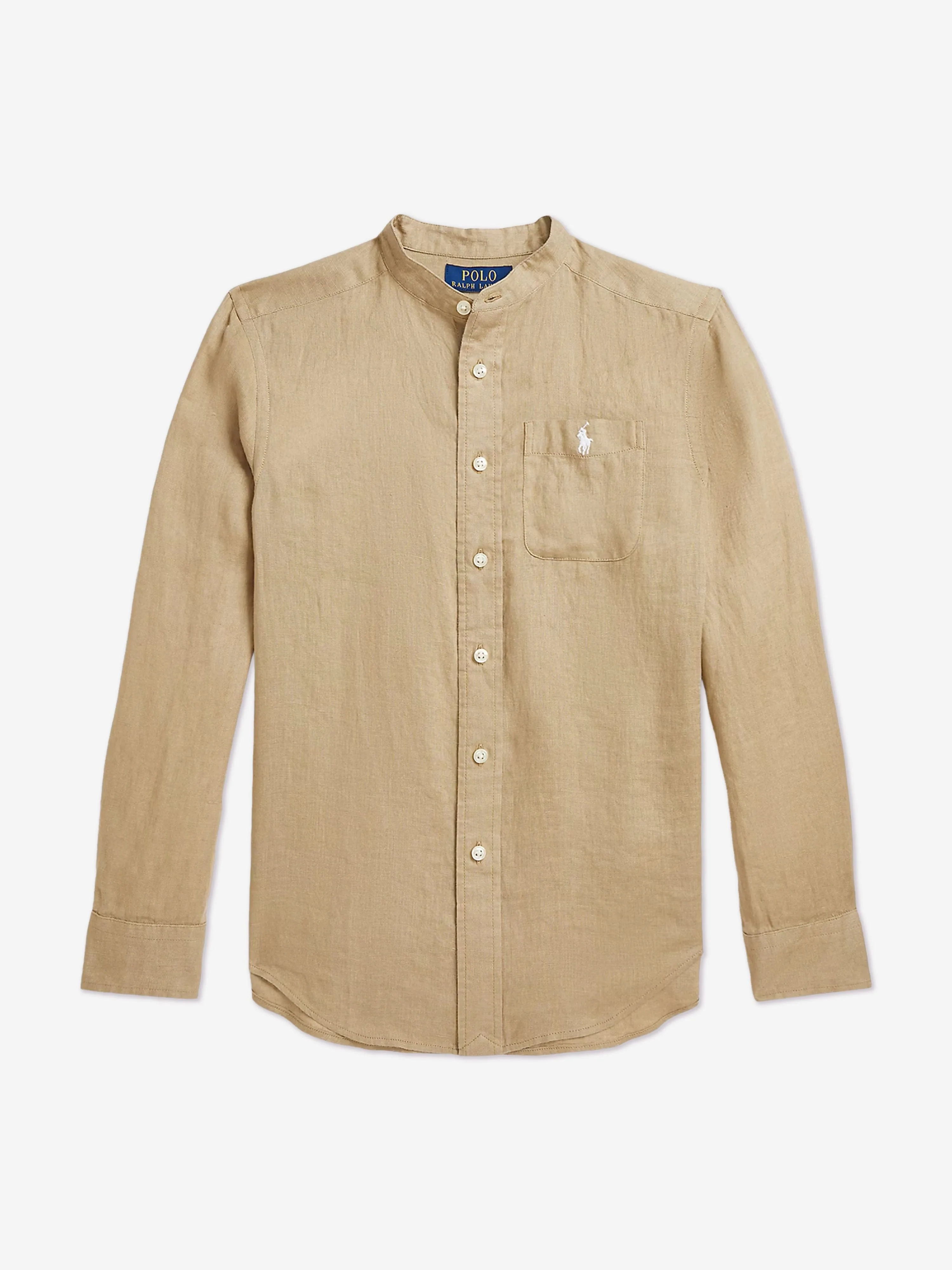 Ralph Lauren Boys Linen Shirt in Brown