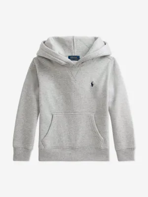 Ralph Lauren Boys Logo Hoodie in Grey
